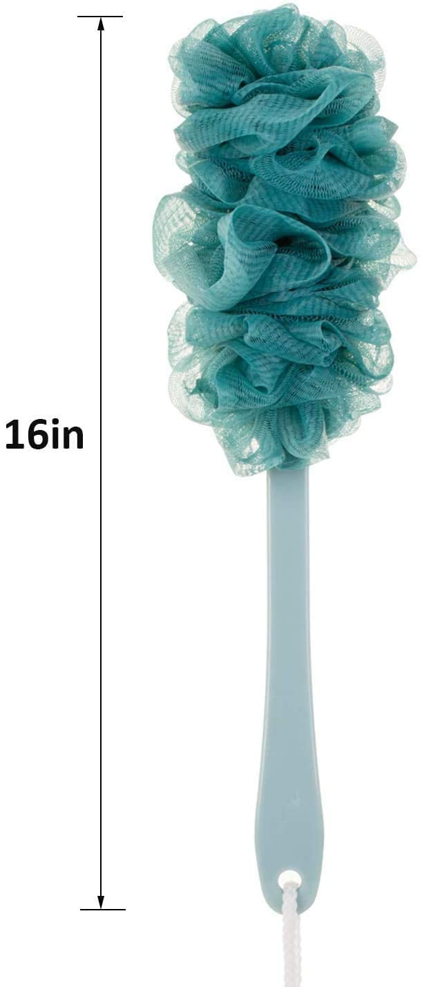 LA VENUST Long Handle Bath Brush for Women & Men - Soft Nylon Mesh Loofah Back Scrubber & Body Cleaner - Exfoliating Shower Brush for Smooth Skin - Perfect for Back Cleansing & Spa Relaxation (Pack of 1)