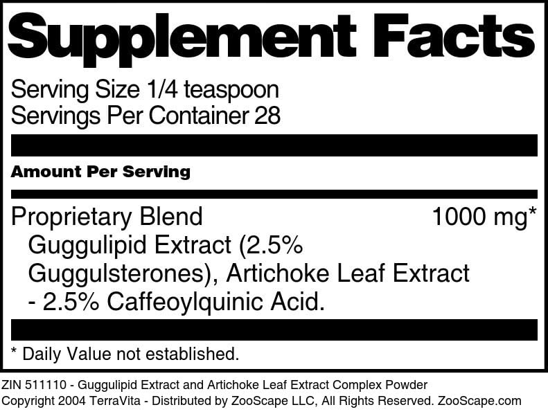 Premium Guggulipid & Artichoke Leaf Extract Powder - 1 oz | Natural Liver Support & Cholesterol Management Supplement | Ideal for Detox, Weight Loss & Digestive Health