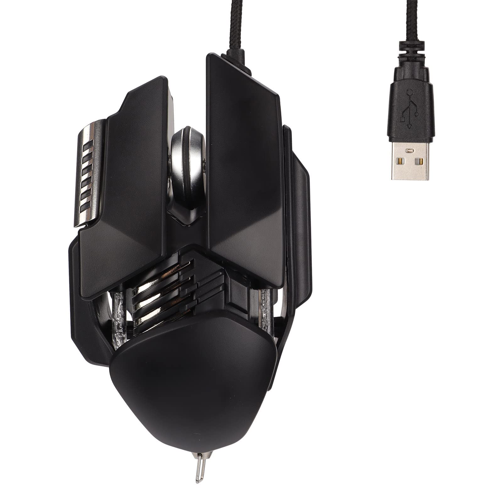 High Precision 12800 DPI Gaming Mouse with 6D Buttons & 4 RGB Lighting Effects - Ergonomic USB Wired Computer Mouse for PC/Laptop - Perfect for FPS, MOBA Games and Office Work