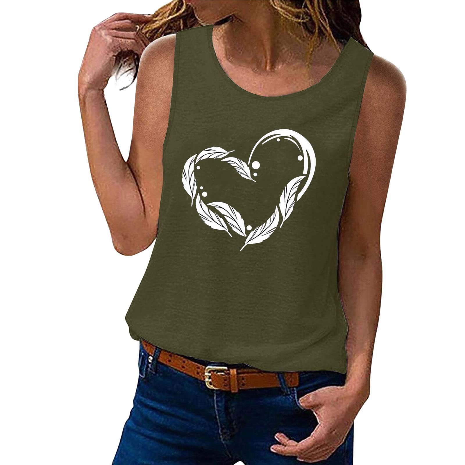 Women's Sleeveless Summer Tank Top - Cute Floral Bouquet Graphic Casual Shirt for Vacation & Beach Wear - Black Simple Tee | Perfect for Travel, Outings & Summer Fashion
