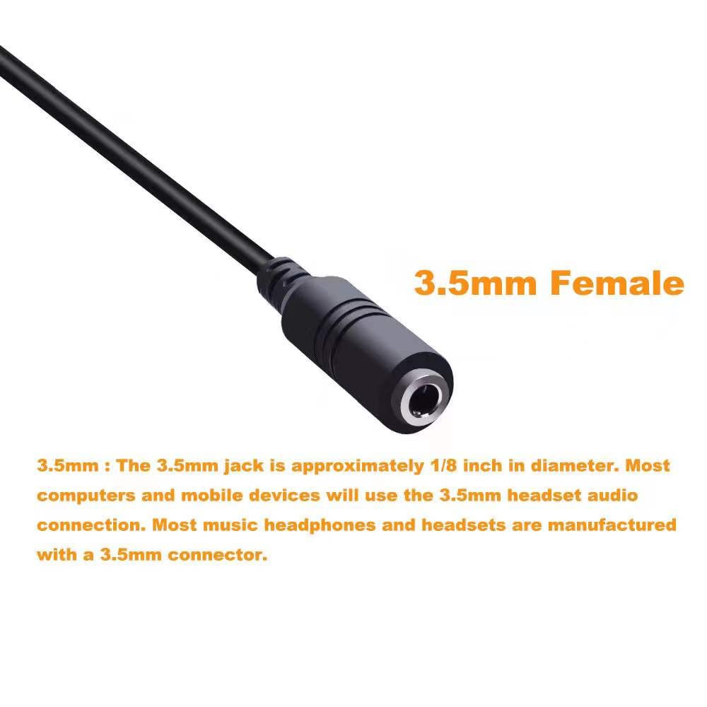 3.5mm to RJ9 Headset Adapter Converter - Compatible with Cisco Phones 9961, 9941, 7940, 7941, 7942, 7970, 7971, 8841, 8845, M22 - Black (1 Pack) - Perfect for Office Headsets & Telephone Systems