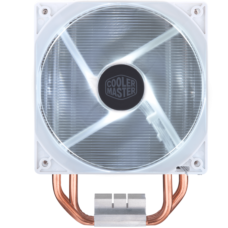 Cooler Master Hyper 212 LED Turbo White Edition CPU Air Cooler - 4 Heat Pipes, 120mm PWM Fan, Intel/AMD Compatible - Perfect for Gaming PCs & High-Performance Builds