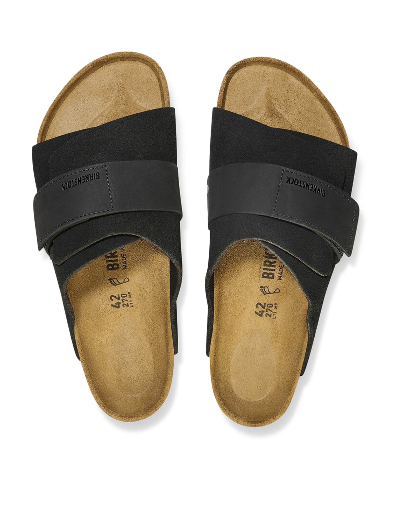 Birkenstock Kyoto Nubuck Leather Sandals in Black - Comfortable & Stylish for Casual Wear, Travel, and Everyday Use