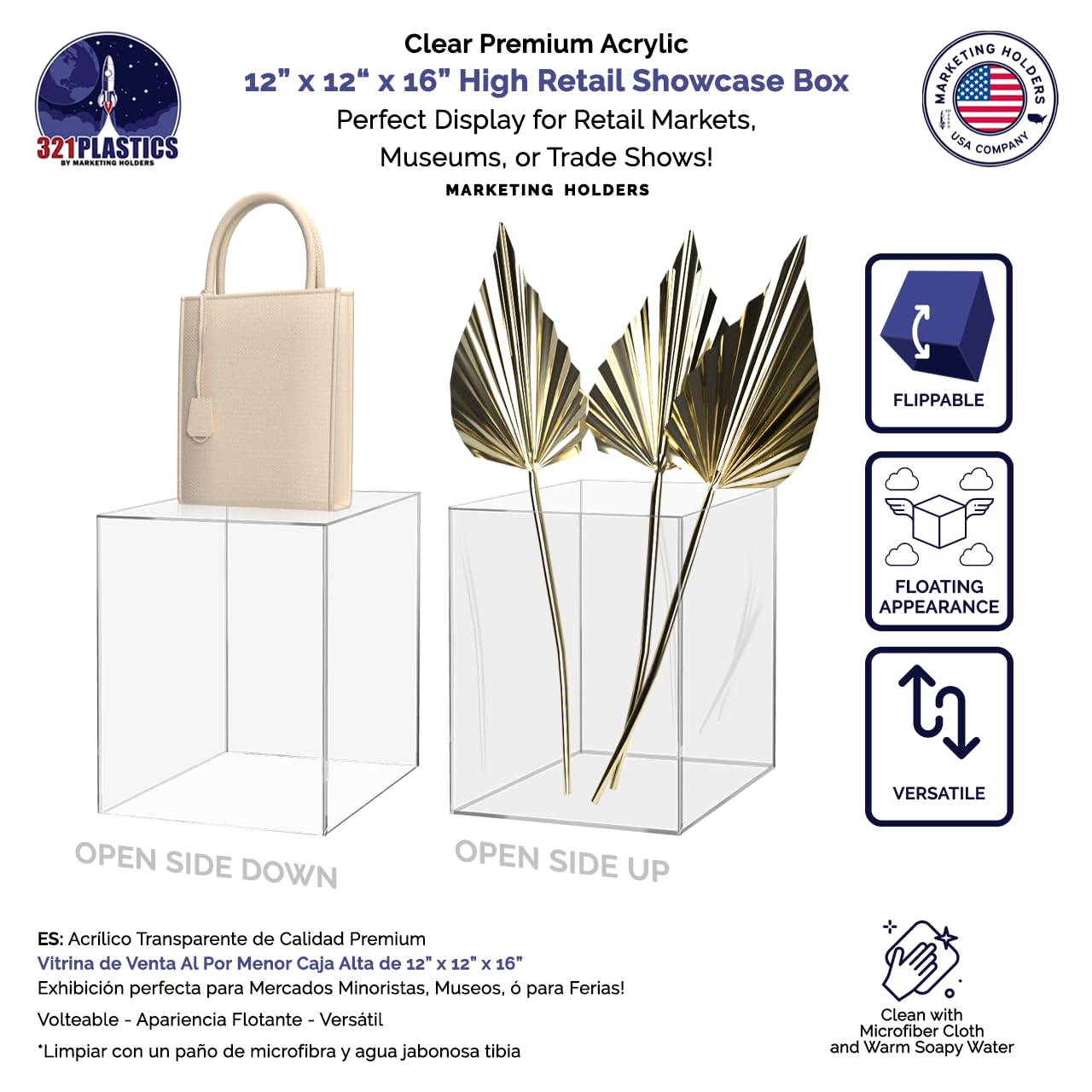4-Pack Clear Acrylic Display Risers 12