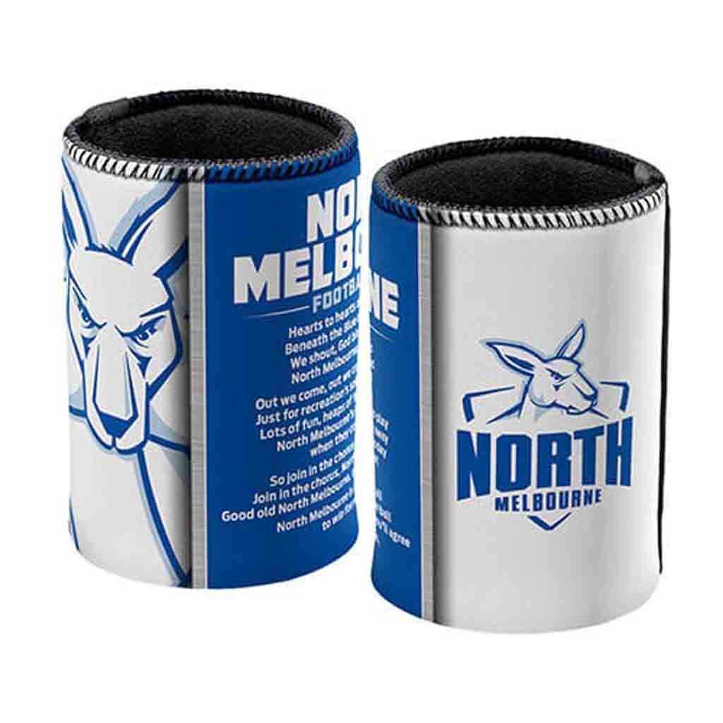 North Melbourne Kangaroos Insulated Can Cooler - Official AFL Team Beer Koozie for Game Day & Outdoor Parties