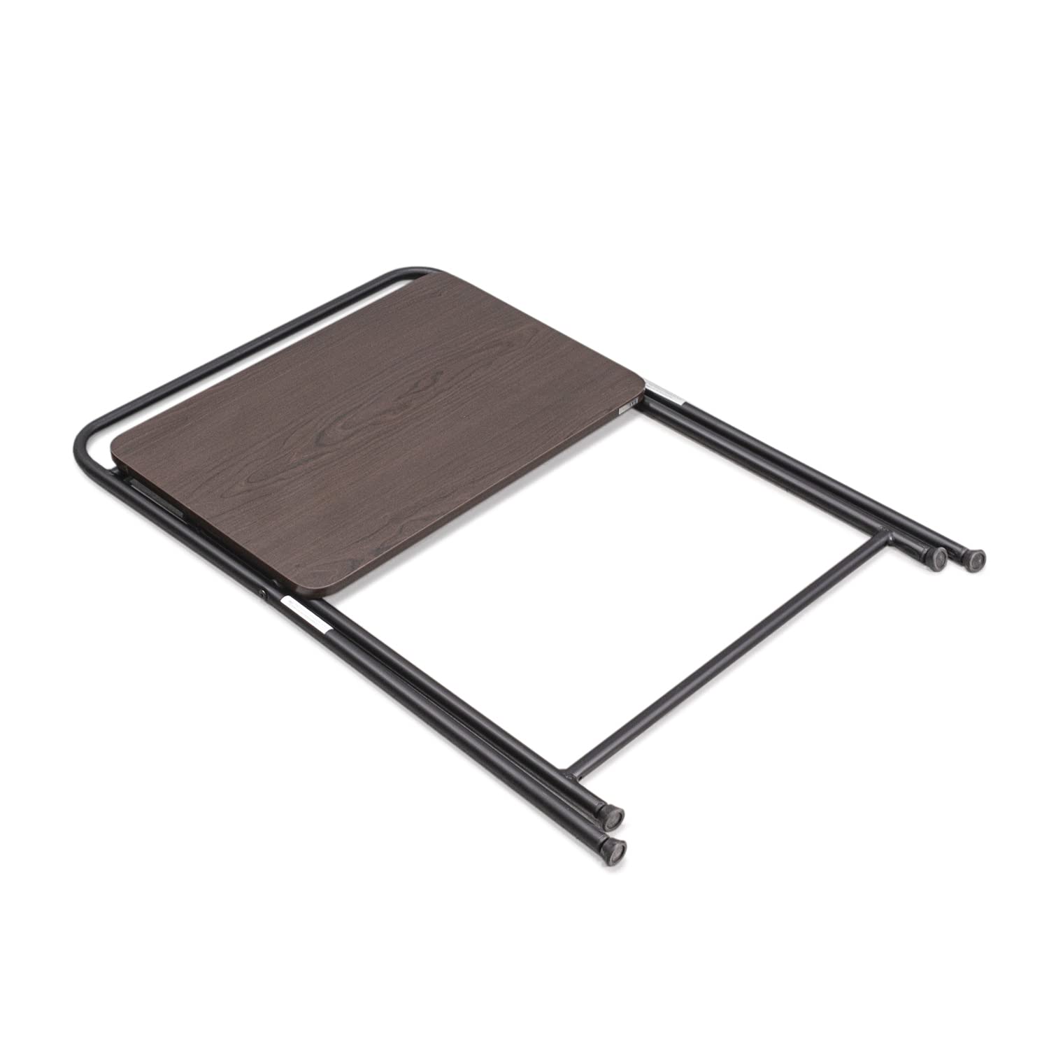 SOFSYS Modern Folding Desk for Small Spaces - Computer Gaming Desk, Home Office Writing Desk with Industrial Metal Frame & Premium Desktop (Espresso/Black) - Perfect for Gaming Setup, Remote Work & Study Spaces
