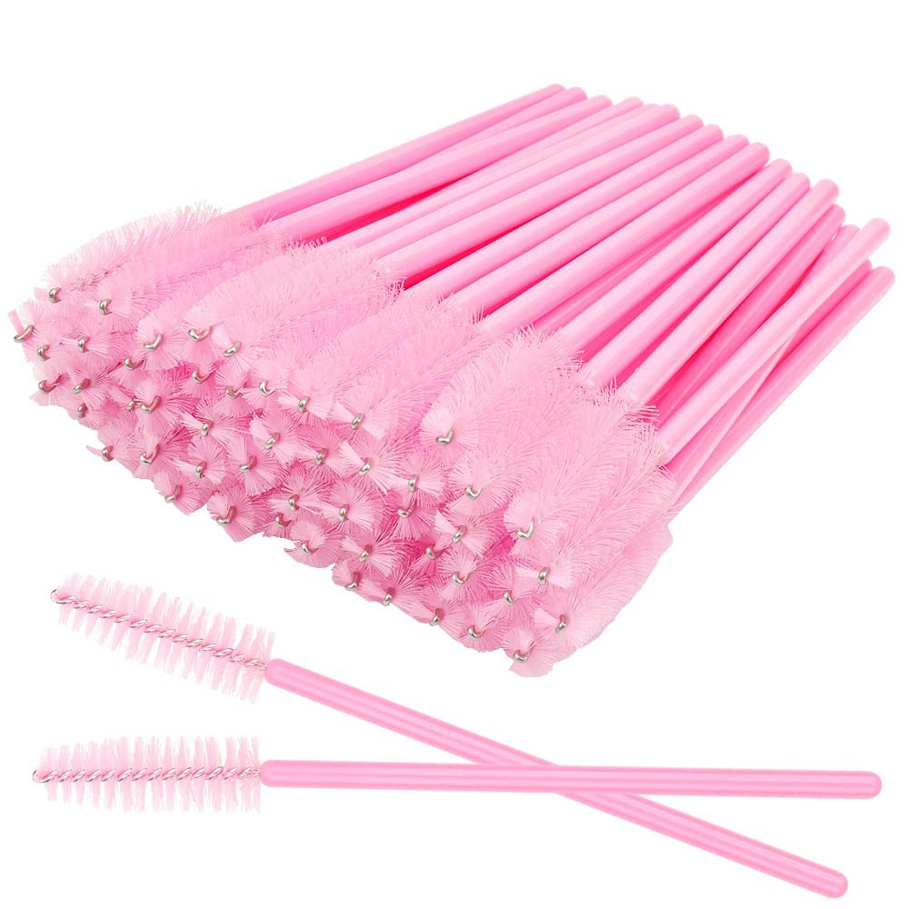 25 Pcs Black Eyelash Brushes - Mascara Wands & Spoolies for Eyelash Extensions, Eyebrow Makeup - Perfect for Professional Salon Use & DIY Home Beauty Care
