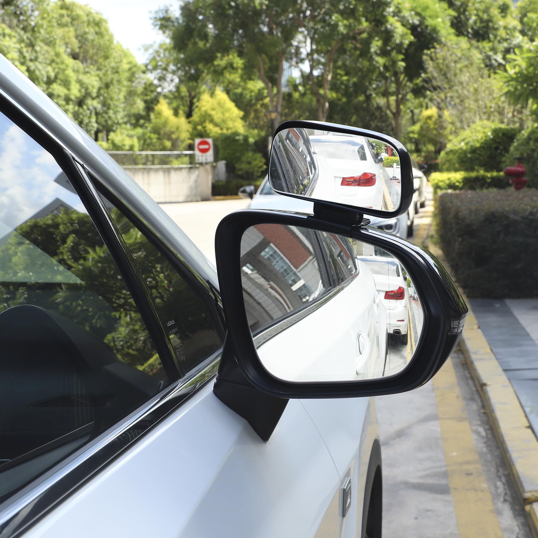LivTee Blind Spot Mirror - Adjustable HD Glass Wide Angle Rearview Mirror for Cars, Trucks & SUVs - Universal Fit for Enhanced Safety & Parking Assistance - Perfect for Highway Driving & Tight Parking Spaces