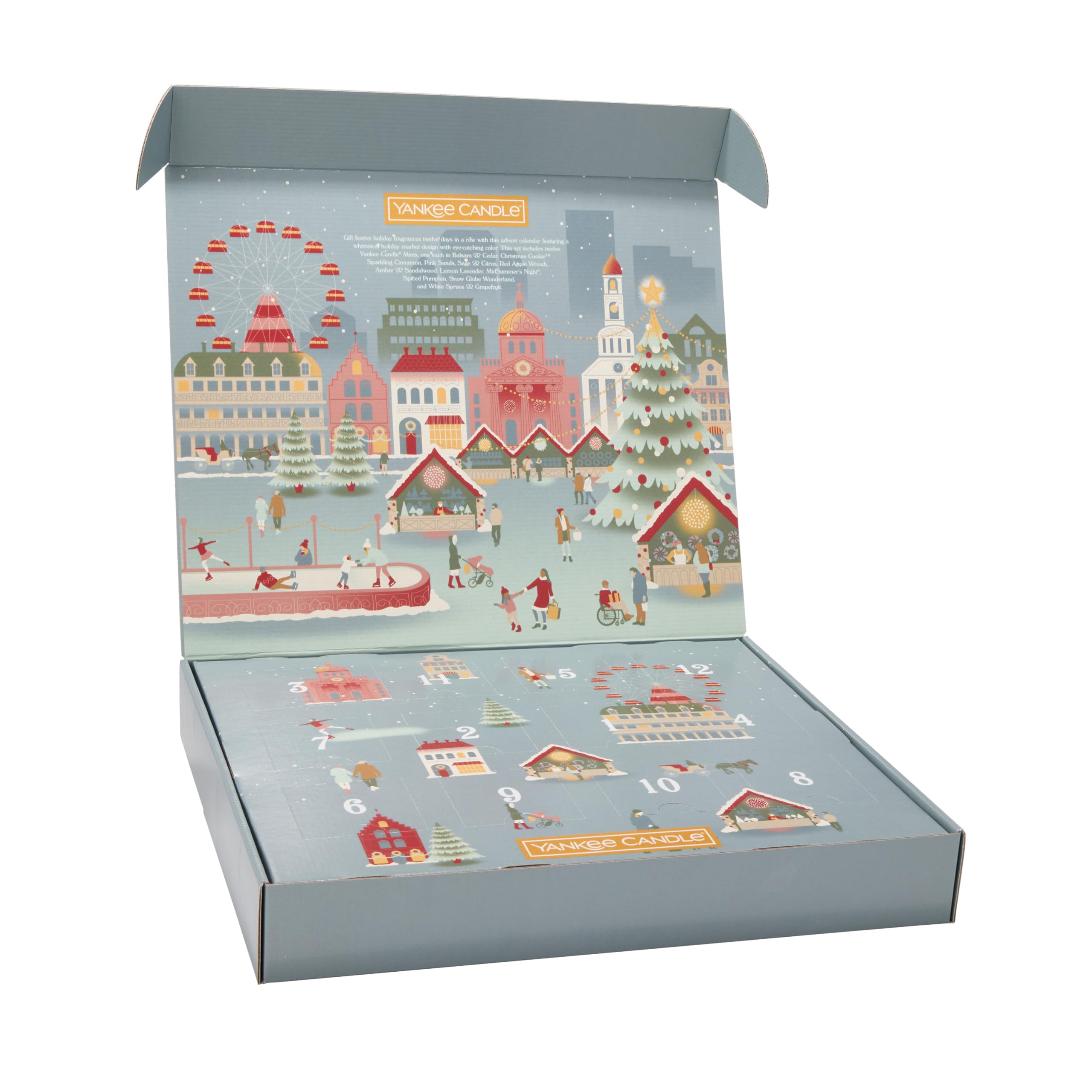 Yankee Candle Signature Votive Mini Candle Jars - 12 Days of Christmas Candle Advent Calendar Variety Pack, Natural Soy Wax Blend with Cotton Wick, 1.3oz Glass Jar (12-Pack) - Perfect for Holiday Gifts, Home Decor & Aromatherapy