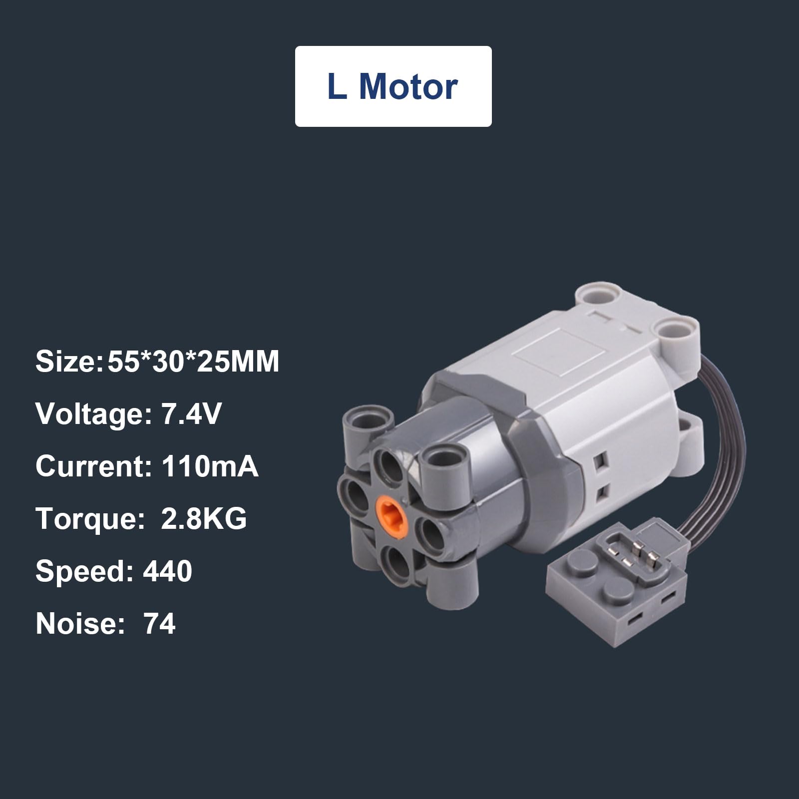 4PCS LEGO Technic-Compatible Power Functions Motor Set with APP Remote Control - Includes 1 x Dual Remote, 1 x Lithium Battery Box, 1 x Servo Motor, 1 x L-Motor - Perfect for DIY Technic Cars, Robots & STEM Projects