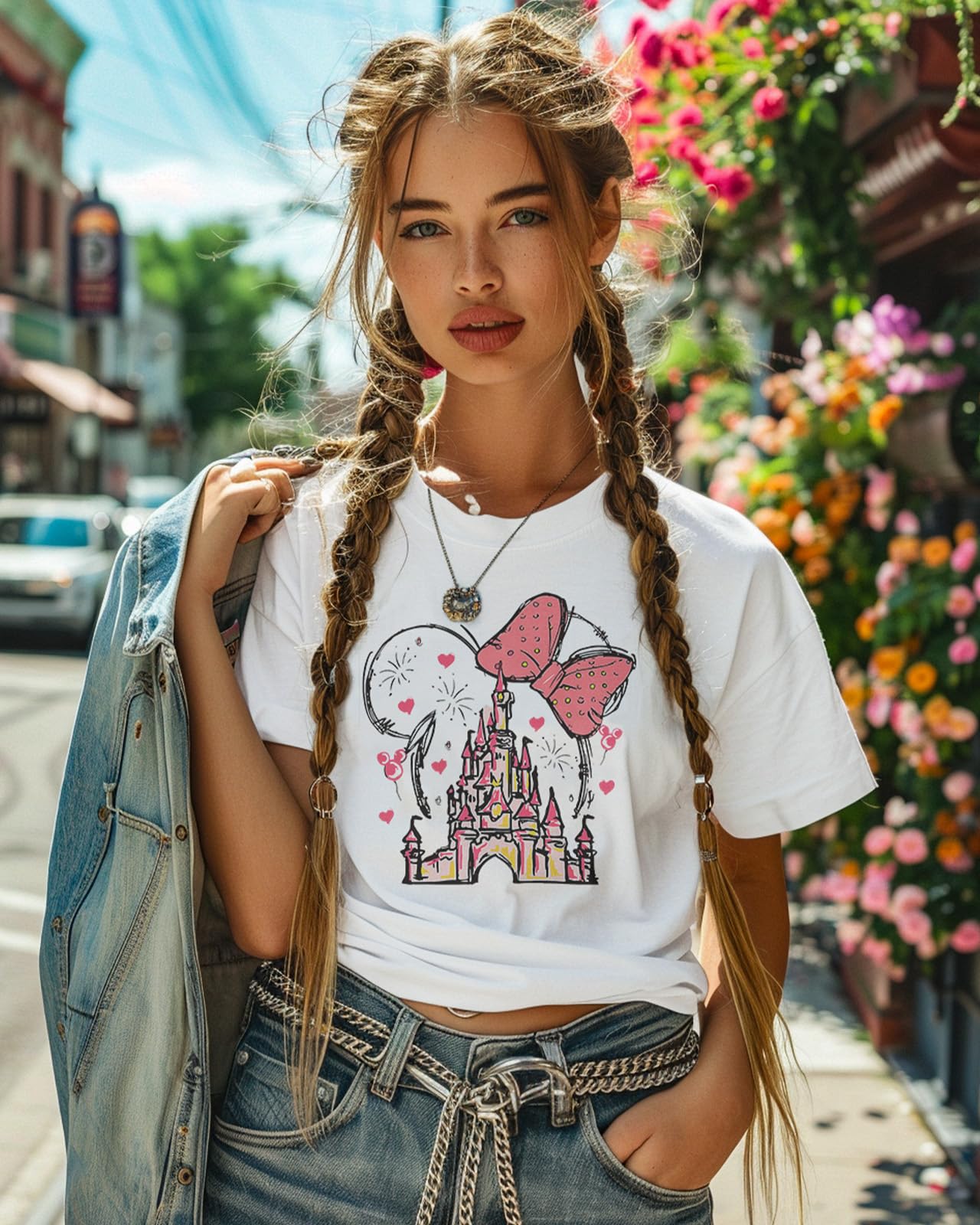 Flafens Women's Graphic Tees - Soft Cotton Cute Fit T-Shirts for Teens & Girls | Casual Wear, Street Style, Everyday Comfort