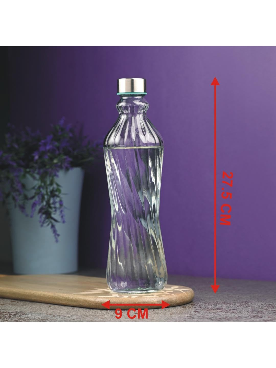 Stylish Sleek Transparent 1000ml Glass Water Bottle - BPA-Free, Food Grade, Leak-Proof for Water, Juice & Beverages - Perfect for Gym, Office, Travel & Outdoor Activities