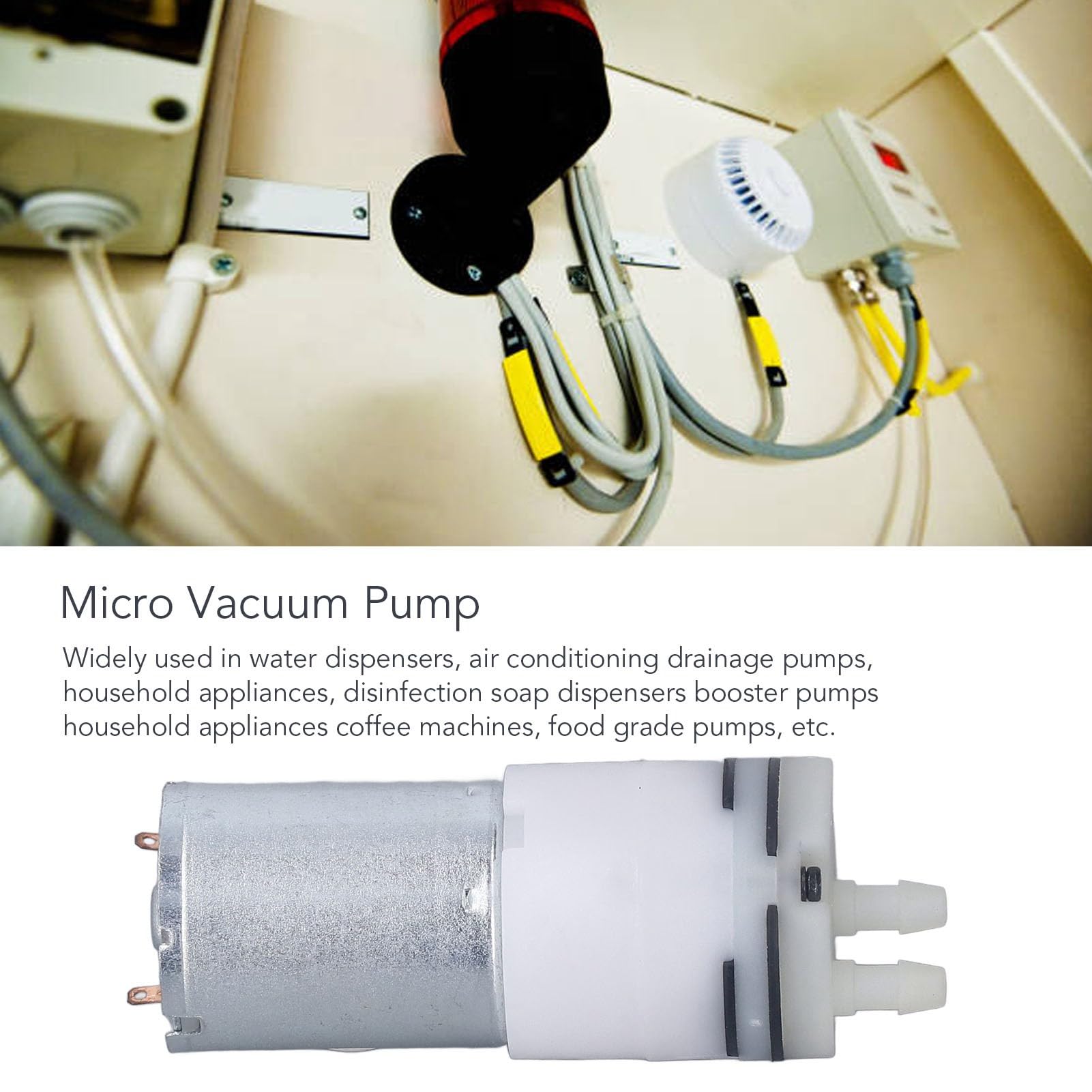 12V Micro Vacuum Pump 200KPA - Mini Electric Air Pressure Pump for Cupping Therapy, Aquariums & Coffee Machines - Portable DC Air Pump for Medical, Home & Kitchen Use