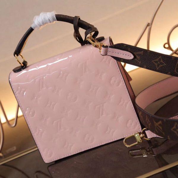 Louis Vuitton Spring Street Monogram Vernis Handbag in Rose Ballerine - Perfect for Work, Travel & Evening Events