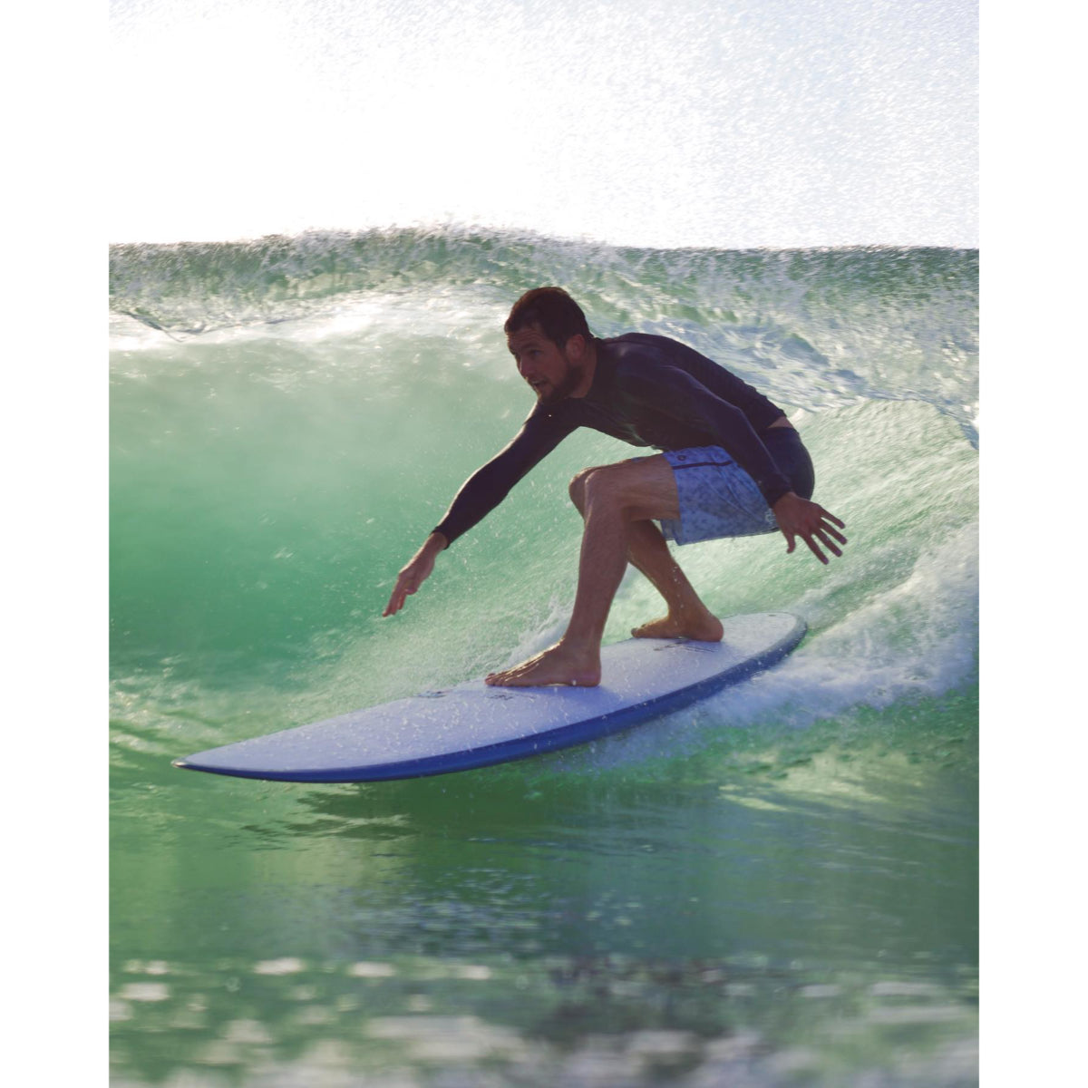 Harley Ingleby Moe 7'4 Surfboard - Blue FCS2 5-Fin Setup for Performance Surfing | Perfect for Small to Medium Waves and All Skill Levels