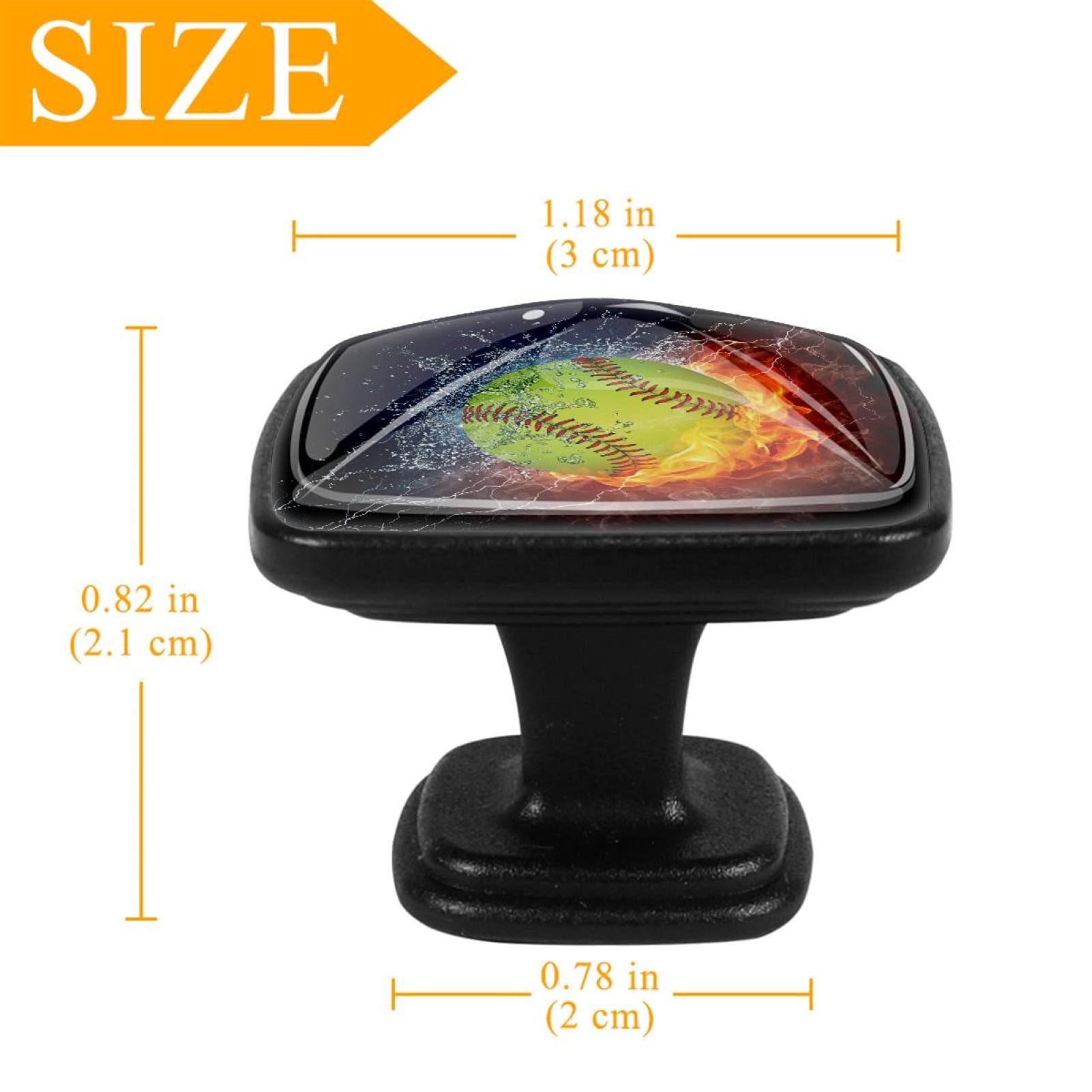 12-Piece Fire and Ice Crystal Glass Cabinet Knobs Set - 30mm Square Softball Drawer Pulls for Kitchen, Bedroom & Bathroom | Stylish Hardware for Wardrobe, Cupboard & Dresser (Perfect for Home Renovation & DIY Projects)