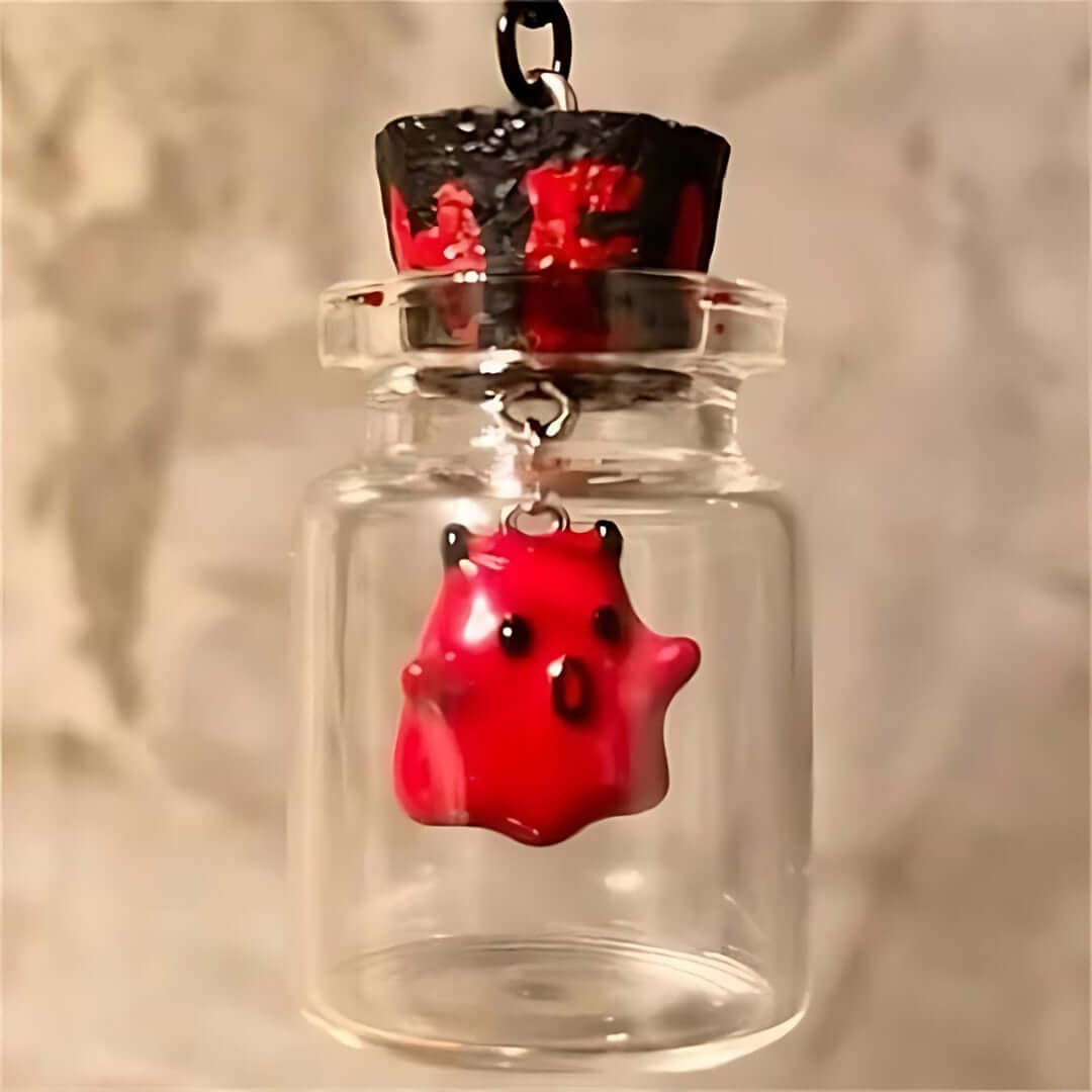 Ghost in a Bottle Halloween Pendant Necklace - Spooky Jewelry Gift for Women & Teens | Perfect for Halloween Parties, Cosplay & Gothic Fashion Accessories