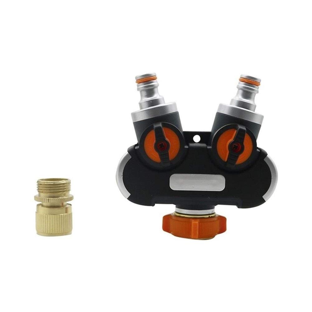 Premium PVC Pipe Fitting - Furniture Grade Water Valve Splitter for Garden Irrigation & Agriculture Tools - Quick Connect Hose Adapter with Switch (Orange) - Perfect for DIY Plumbing, Lawn Watering & Farm Irrigation Systems