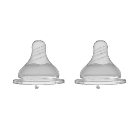 2-Pack Medium Flow Breast Milk Bottle Nipples for Newborns & Infants | Compatible with Most Breast Pumps | Perfect for Daycare & On-the-Go Feeding