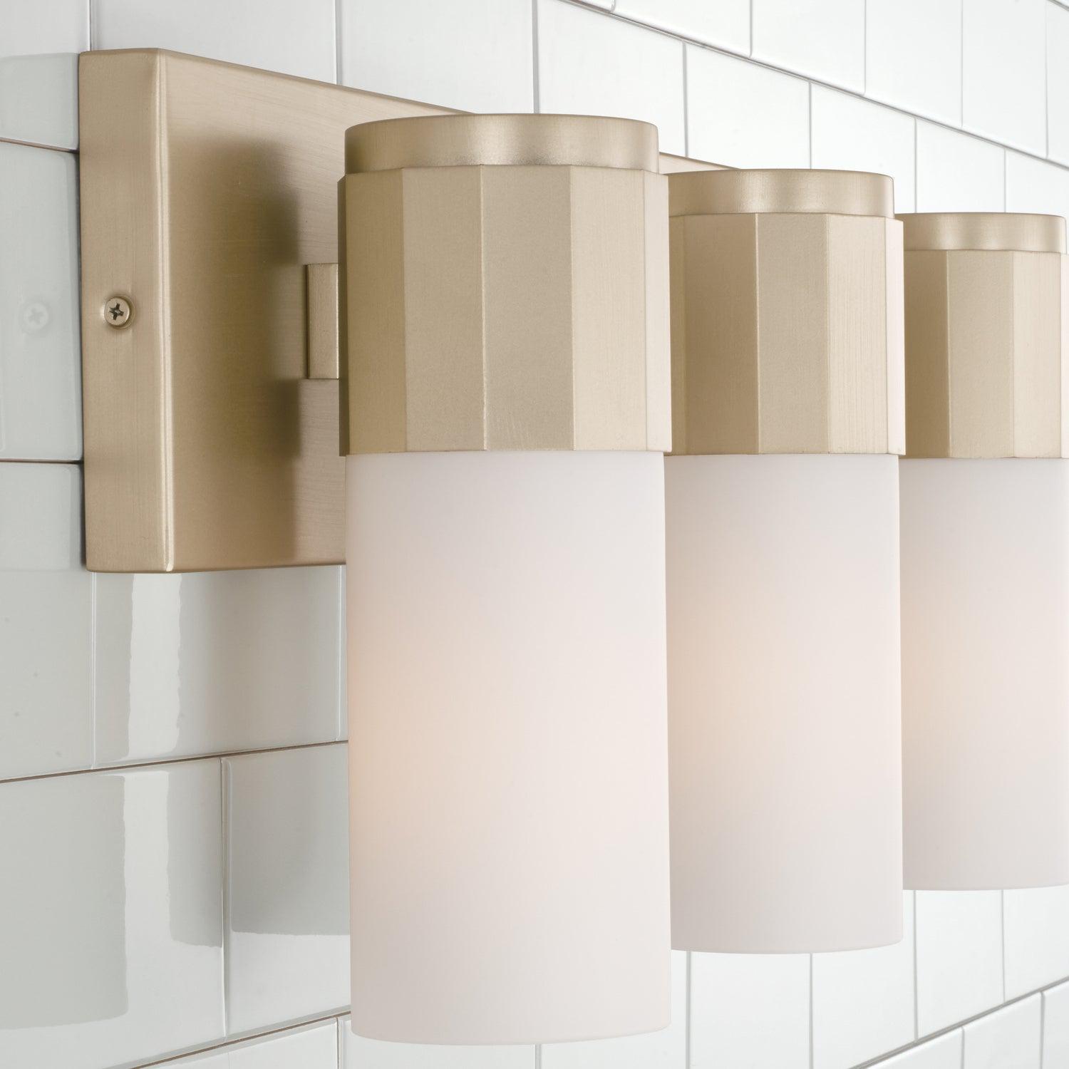 Capital Lighting Three Light Vanity - Modern Bathroom Vanity Lights with Adjustable Arms, Brushed Nickel Finish for Bedroom, Dressing Room & Bathroom Mirror Lighting