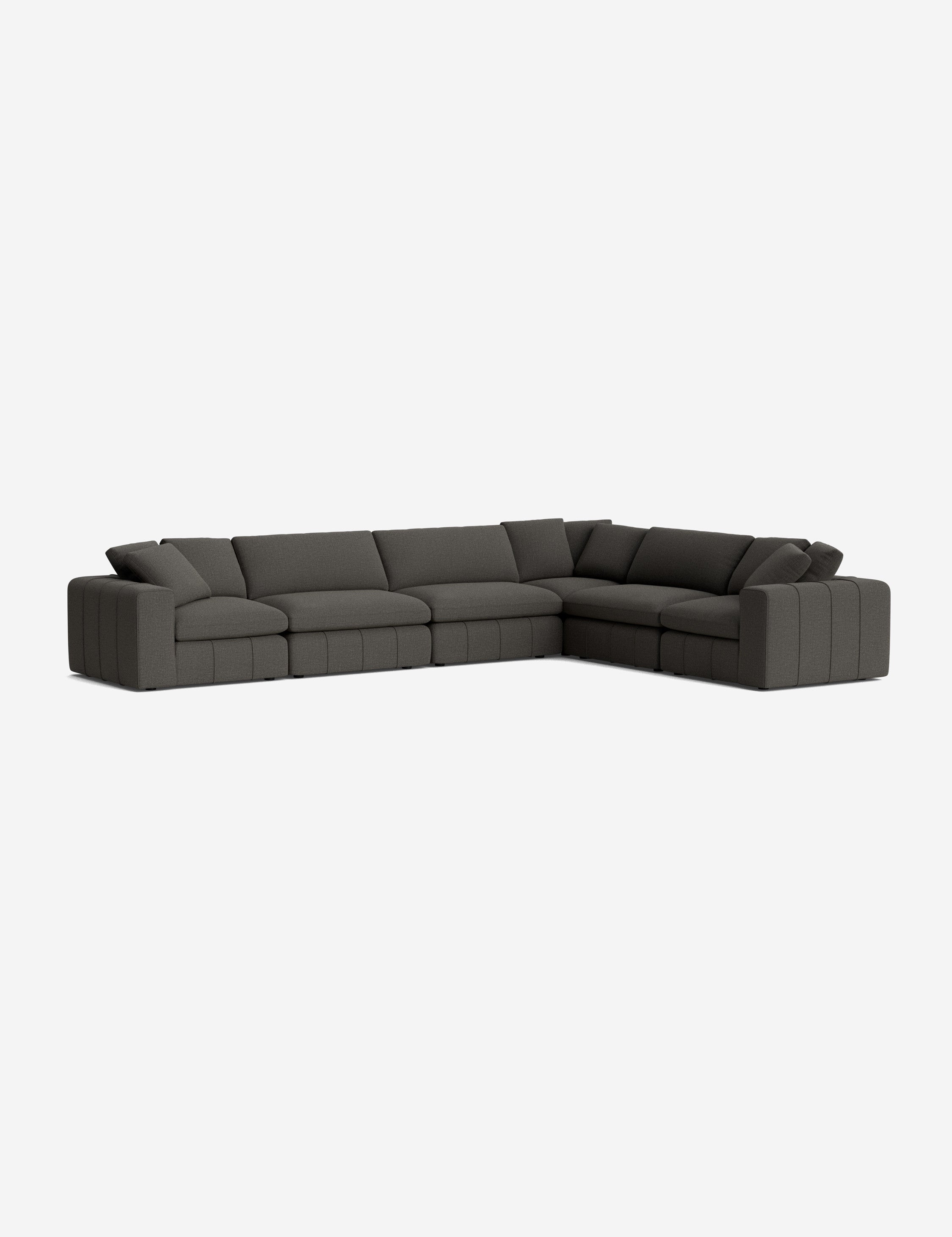 Capella Modular Corner Sectional Sofa - Modern L-Shaped Couch for Living Room, Home Theater & Lounge Areas | Customizable Comfortable Furniture