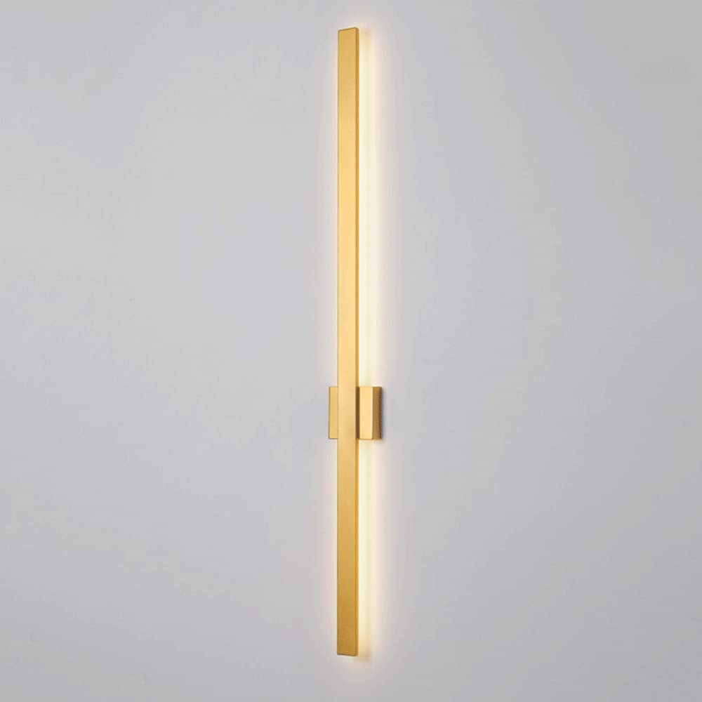 Golden Creative Linear Wall Sconce - Modern Aluminum LED Wall Washer Light, 4500K Neutral White, AC110-240V - Perfect for Living Room Decor, Bedroom Atmosphere & Bedside Lighting