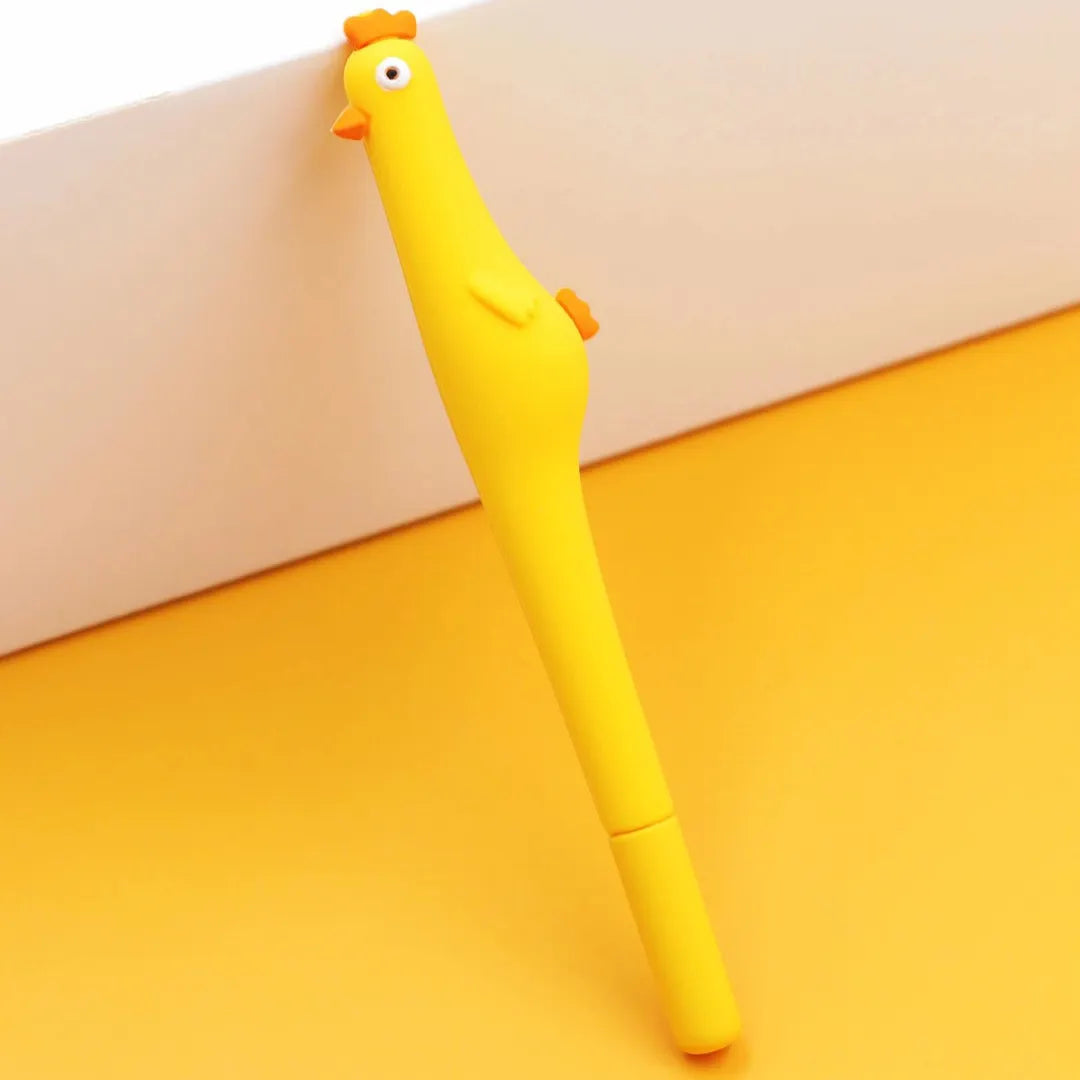 Premium Black Ink Chicken Gel Pen - Smooth Writing for School, Office & Art Projects | Fun & Reliable Stationery for Notes, Doodles & Creative Work