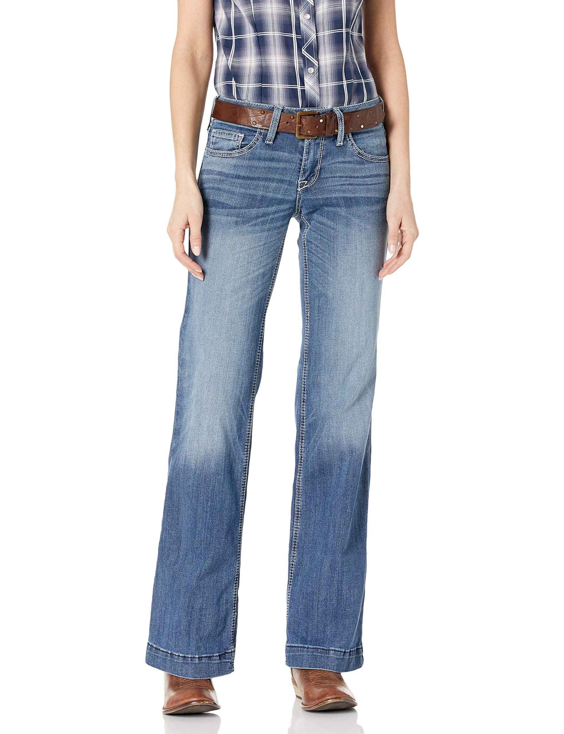 ARIAT Women's High-Rise Bootcut Jeans - Comfortable Stretch Denim Pants for Cowgirls & Western Fashion | Perfect for Riding, Work & Everyday Wear