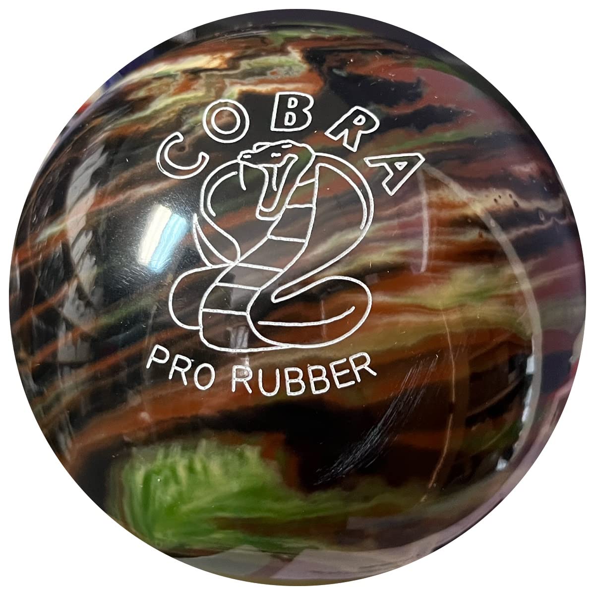 Cobra Pro Rubber Camouflage 5-Pin Bowling Balls Set of 2 - Perfect for League Play & Casual Bowling Nights