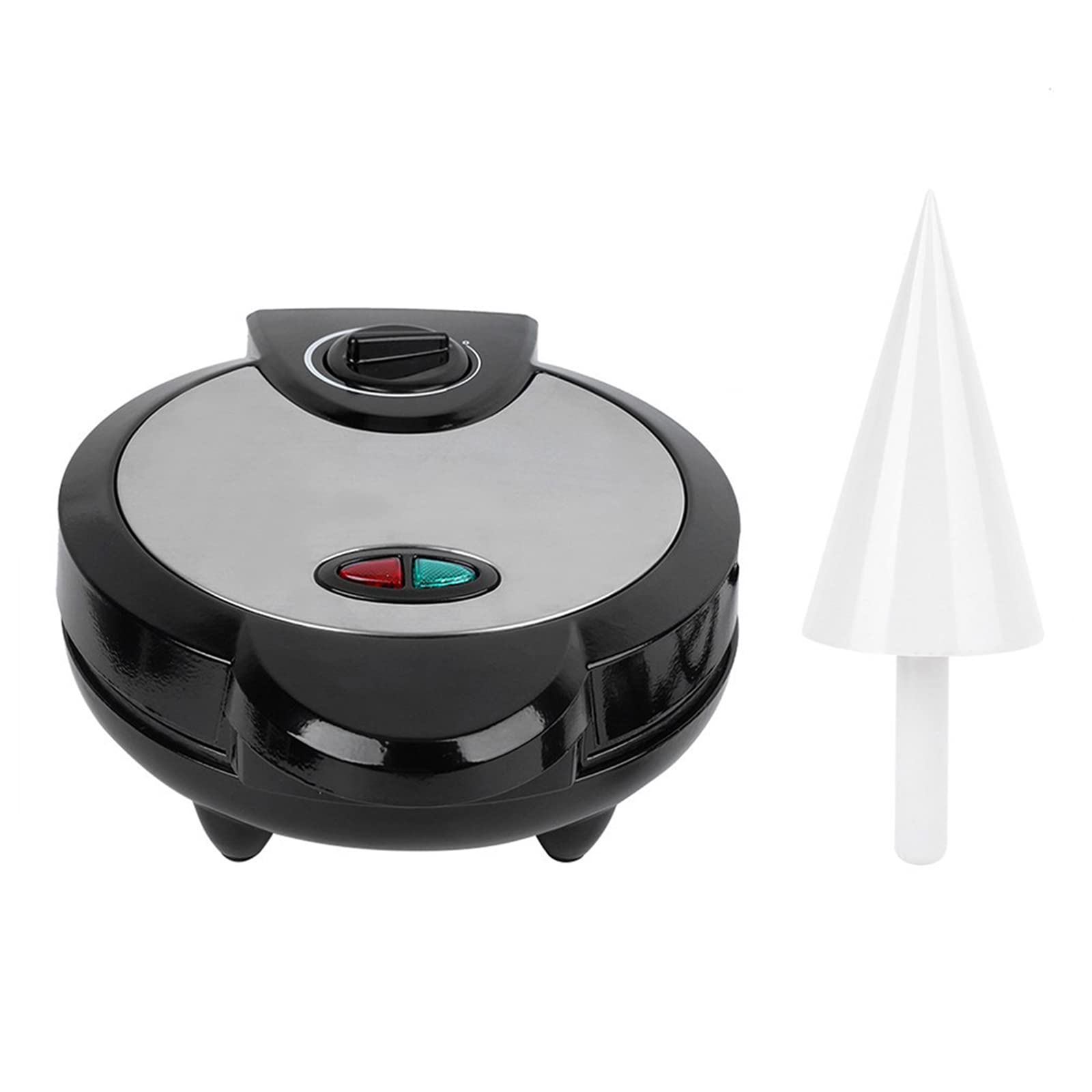 SHUAIGUO 1200W Electric Waffle Cone Maker - Nonstick Roller & Bowl Waffle Iron Machine with Stainless Steel Housing - Perfect for Homemade Ice Cream Cones, Breakfast Waffles & Dessert Making