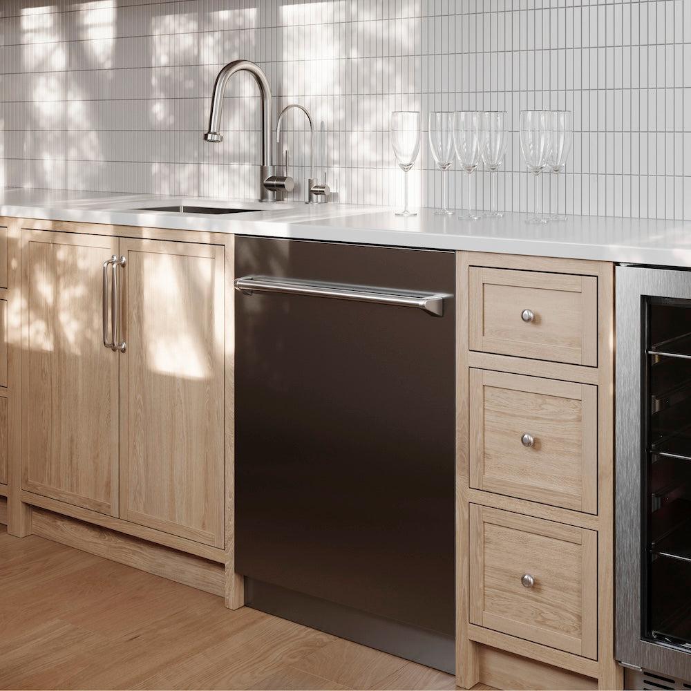ZLINE 24 Inch Stainless Steel Tallac Series Dishwasher with 3rd Rack - 51dBa Ultra Quiet (Model DWV 304 24) - Perfect for Small Kitchens and Open-Concept Living Spaces