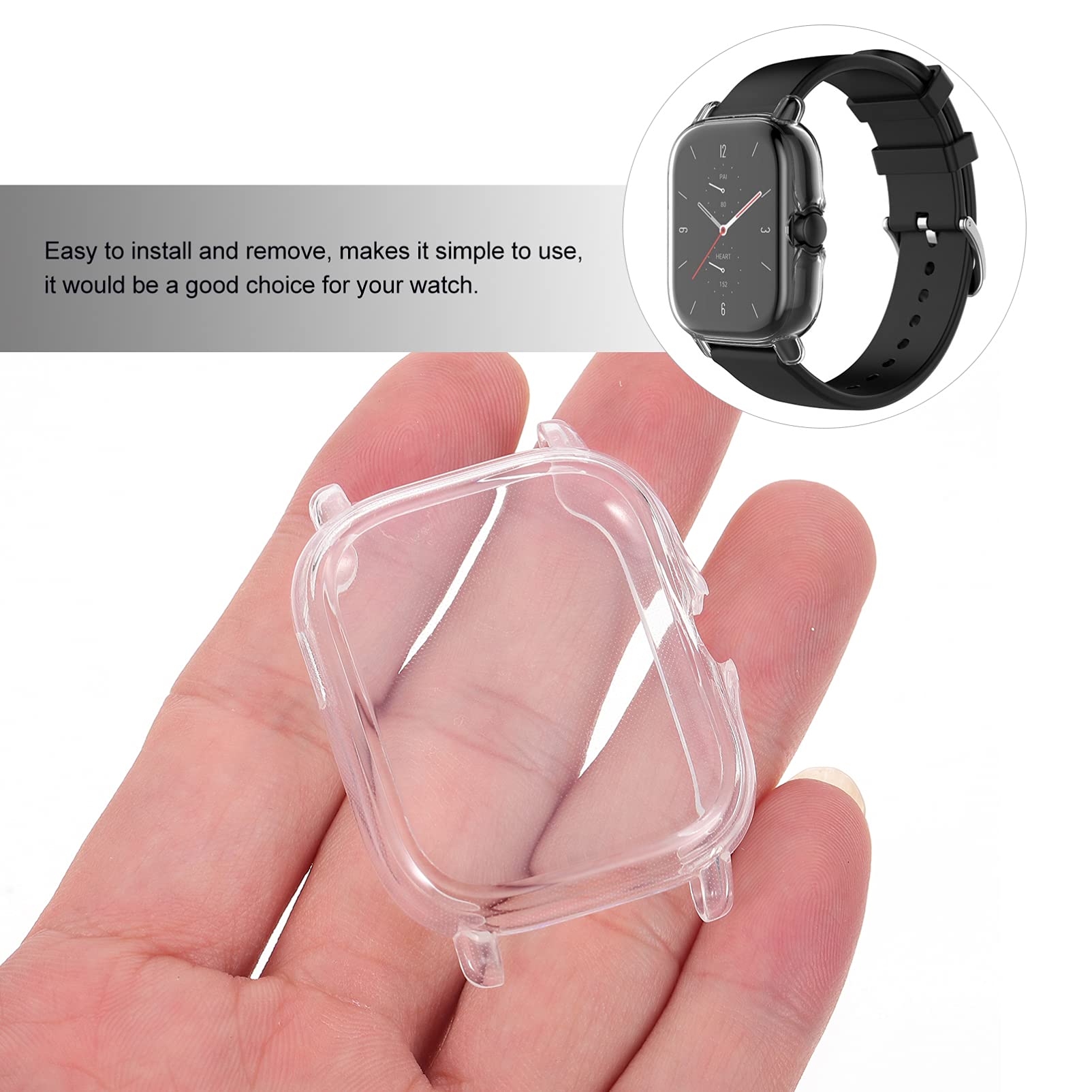 3 Pack TPU Smartwatch Case Cover Protector - Durable Shockproof Shell for Apple Watch, Samsung Galaxy Watch & Fitbit - Perfect for Sports, Workouts & Outdoor Activities