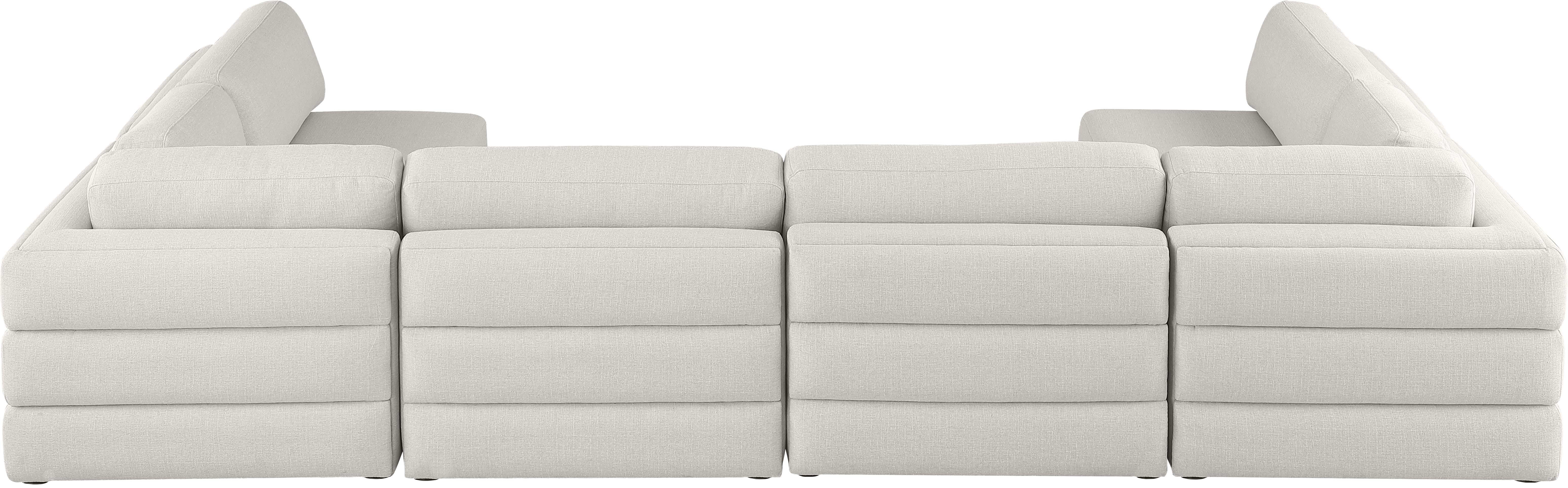 Beckham Durable Linen Textured Fabric Modular Sectional Sofa - Modern Living Room Furniture for Home & Office Comfort