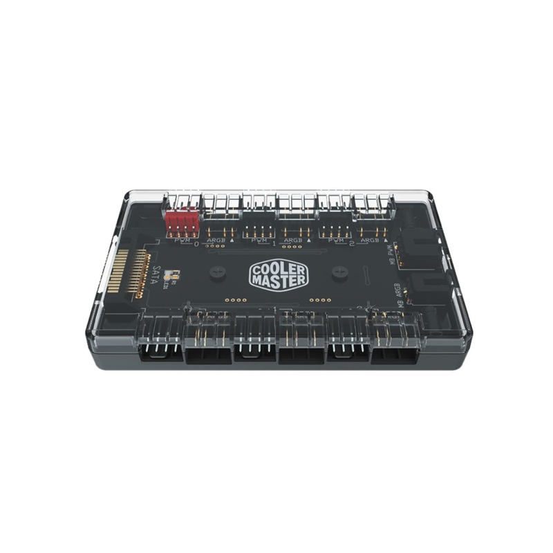 Cooler Master MFX ZHHN 1NNN6 R1 CM MasterFan ARGB & PWM 6-Port Hub - PC Cooling Fan Controller for Gaming Rigs, Workstations, and Custom PC Builds (2-Year Warranty)
