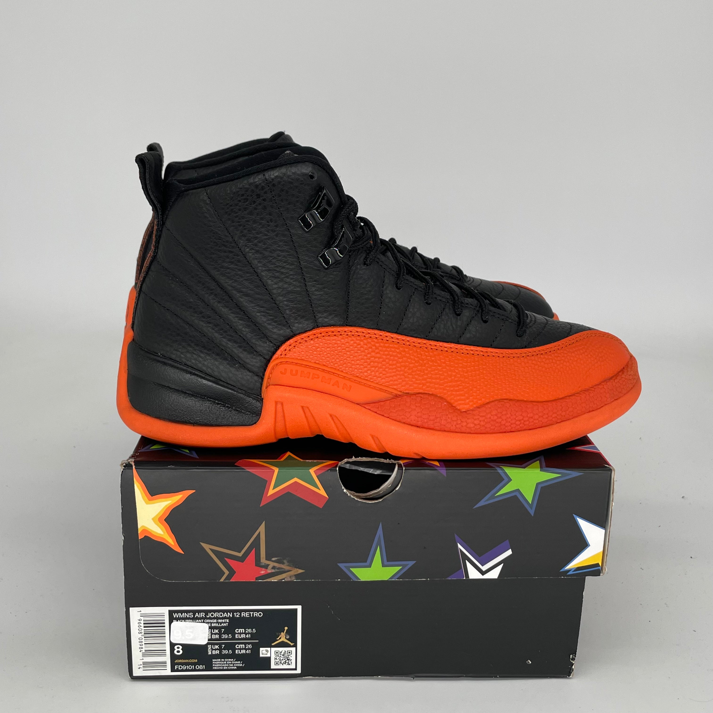 AIR JORDAN 12 WNBA All-Star Basketball Shoes - Brilliant Orange (Women's Size 8/9.5W) FD9101-081 | Perfect for Basketball Games, Streetwear & Sneaker Collection