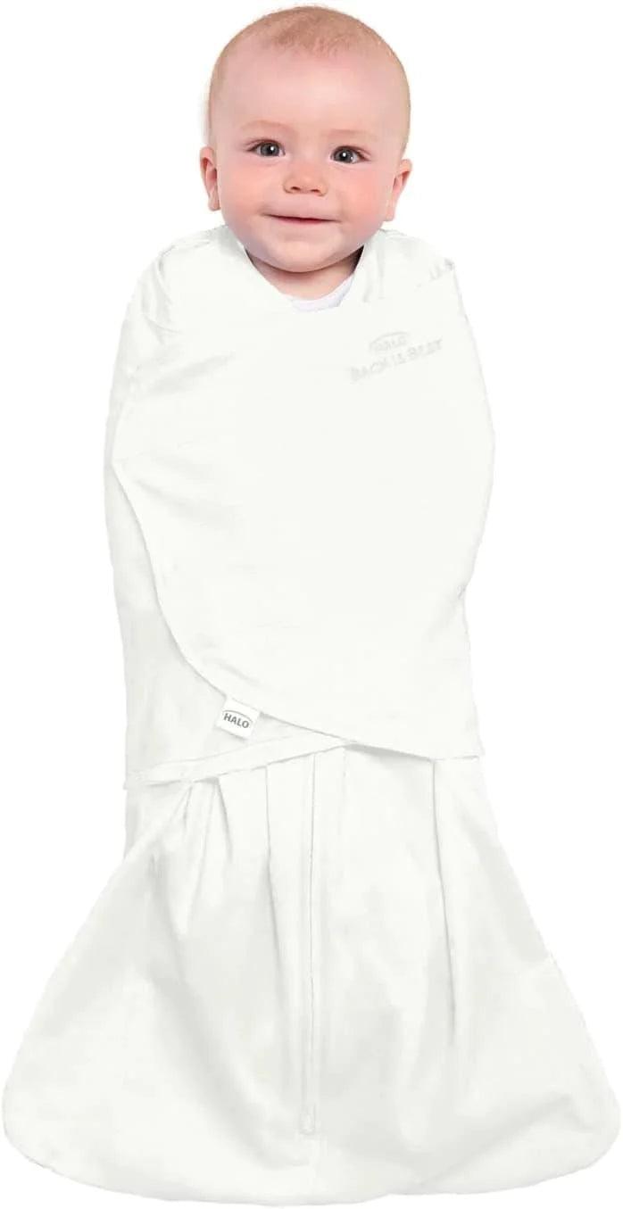 Halo 100% Cotton Sleepsack Swaddle for Babies - TOG 1.5 Warmth Rating - Cream Color - Perfect for Newborn Sleep & Swaddling Comfort