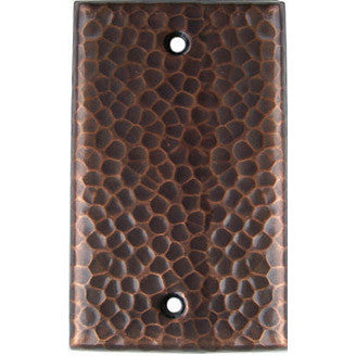 Single Blank Hammered Copper Switch Plate Cover - Elegant & Durable for Home & Office Decor | Wall Plate for Light Switches & Electrical Outlets