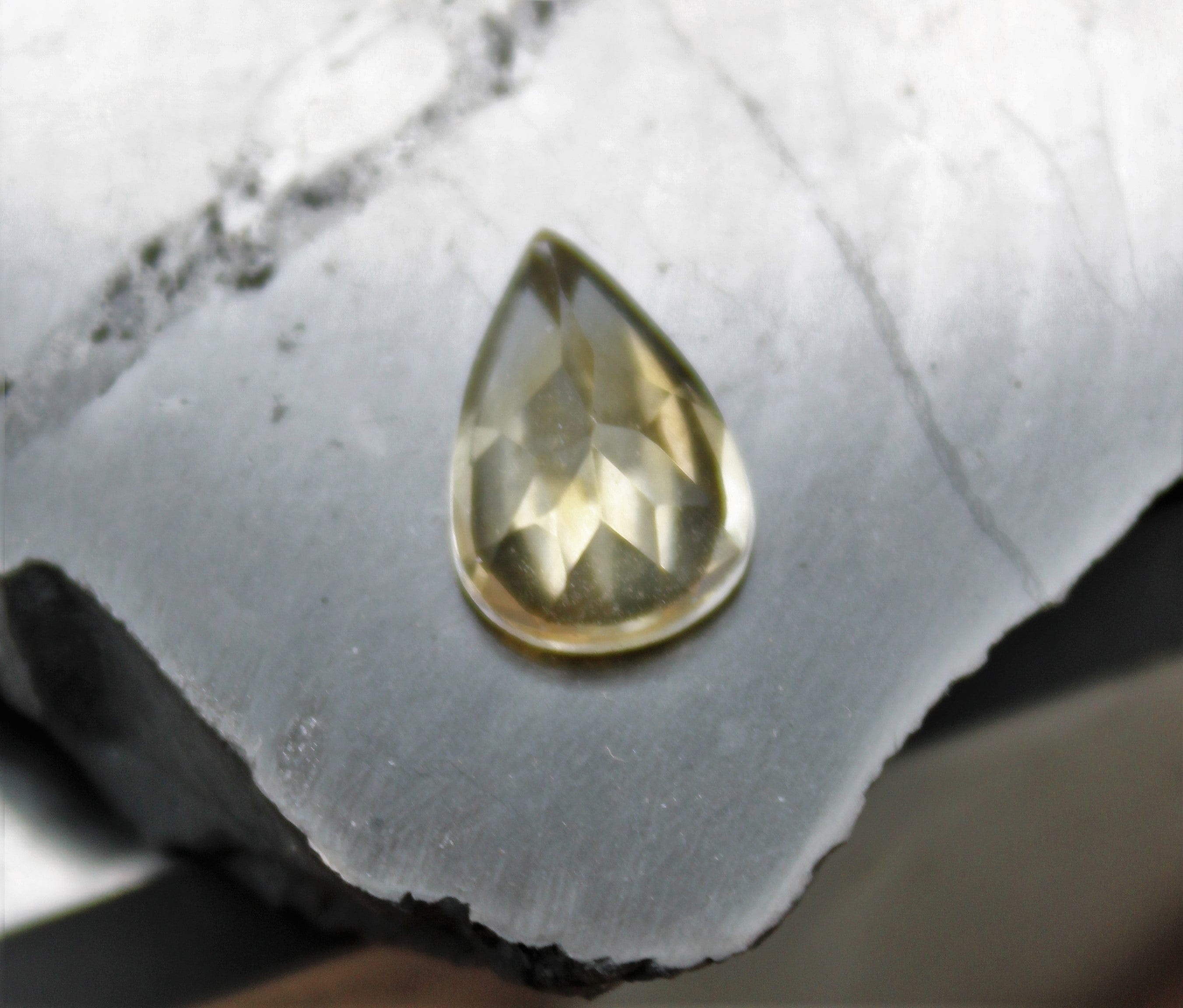 8x12mm Natural Citrine Pear Faceted Gemstone for Jewelry Making - Perfect for Necklaces, Earrings, and DIY Craft Projects