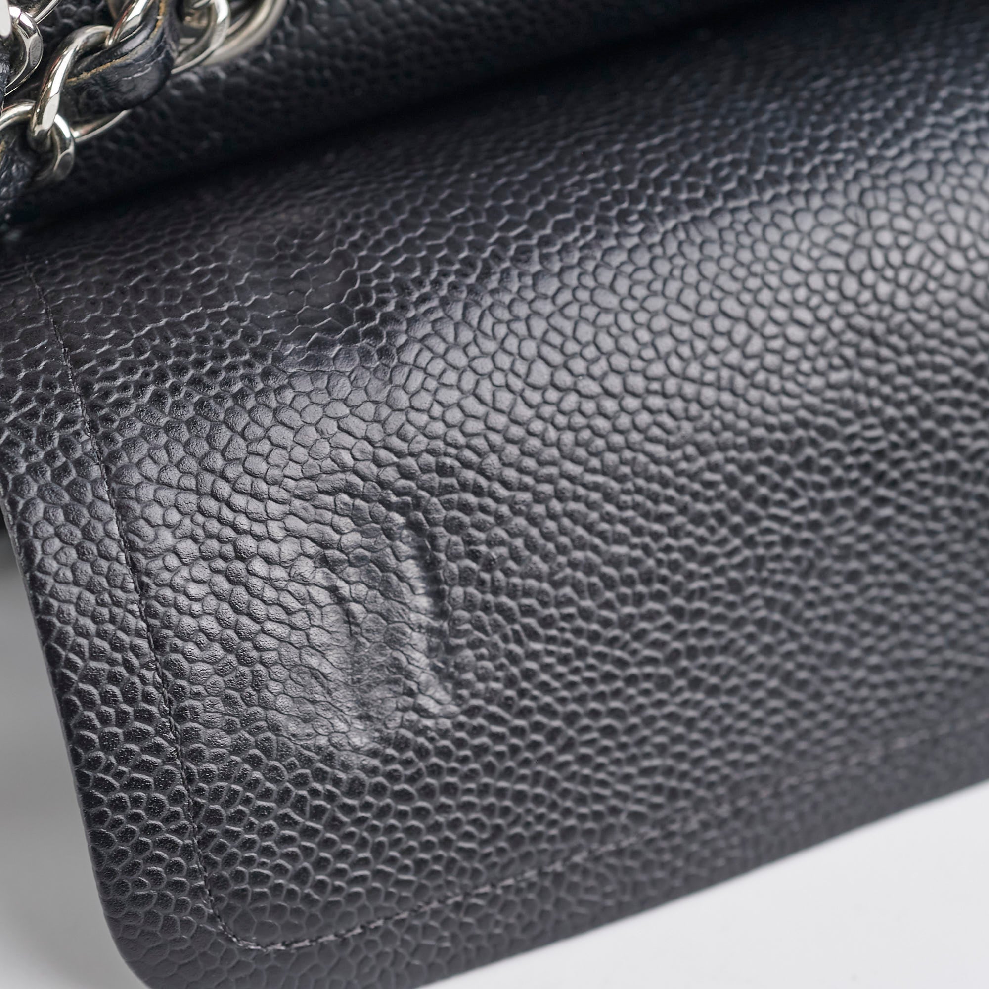 Chanel Caviar Leather Medium/Large Double Classic Flap Bag in Black | Luxury Designer Handbag for Women | Perfect for Work, Evening Events & Everyday Use