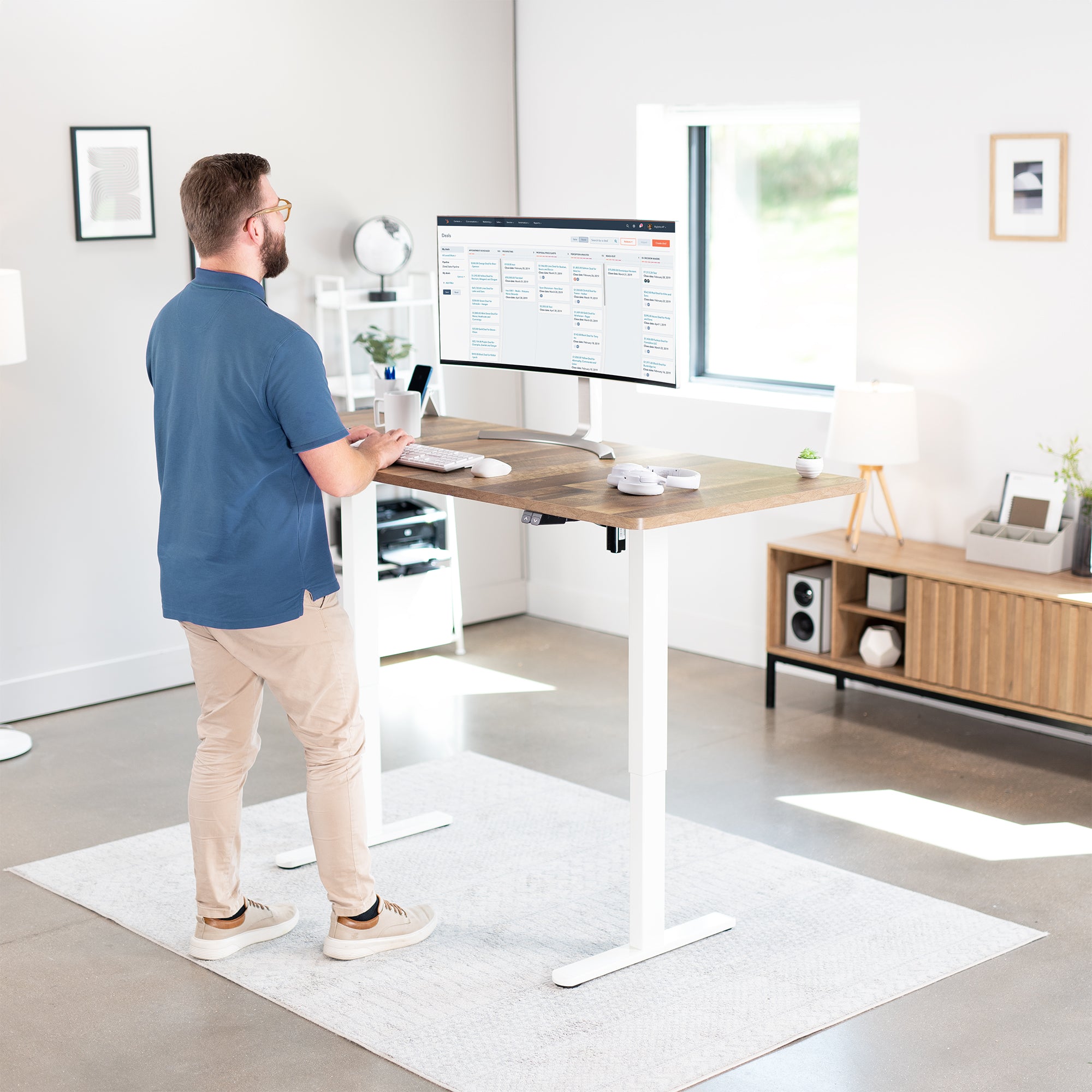 0B Series 71 x 30 Inch Electric Standing Desk with 2-Button Controller - Perfect for Home Office, Gaming & Workspace Ergonomics