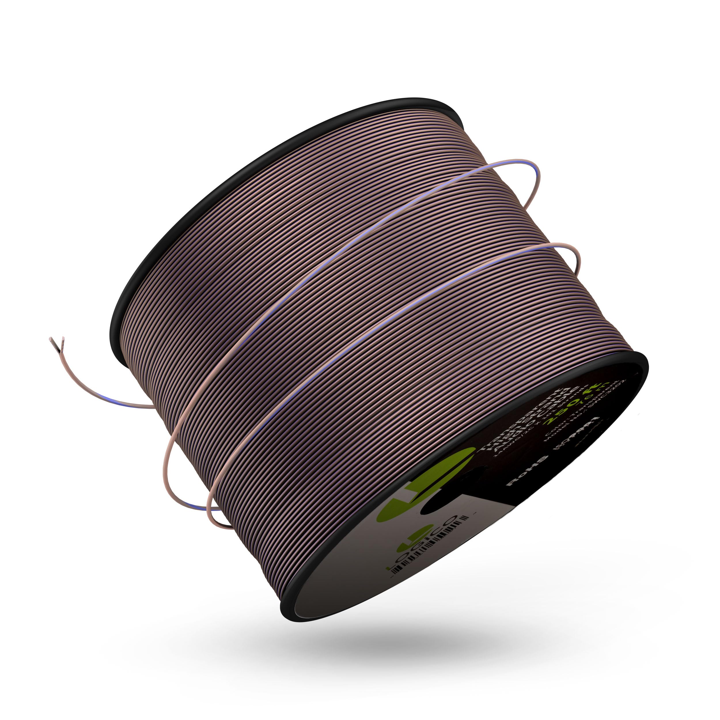 14 Gauge Transparent Speaker Wire - 250 ft Bulk Audio Cable for Car & Home Stereo Systems | High-Quality Oxygen-Free Copper for Clear Sound | Perfect for Car Audio, Home Theater & DIY Speaker Installations