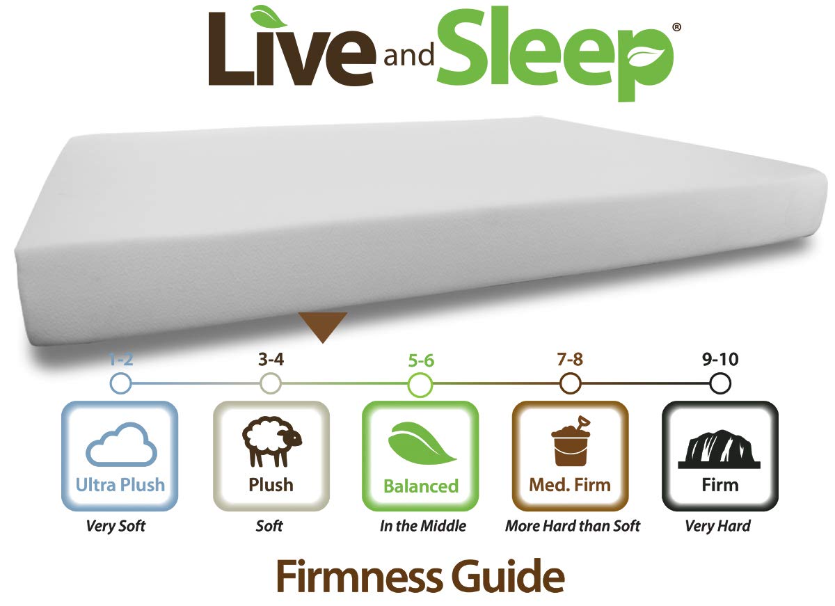 8 Inch Medium Firm Queen Size Memory Foam Mattress in a Box - Breathable Cool Plush Mattress with Firm Support - Perfect for Guest Rooms, Dorms & Small Spaces