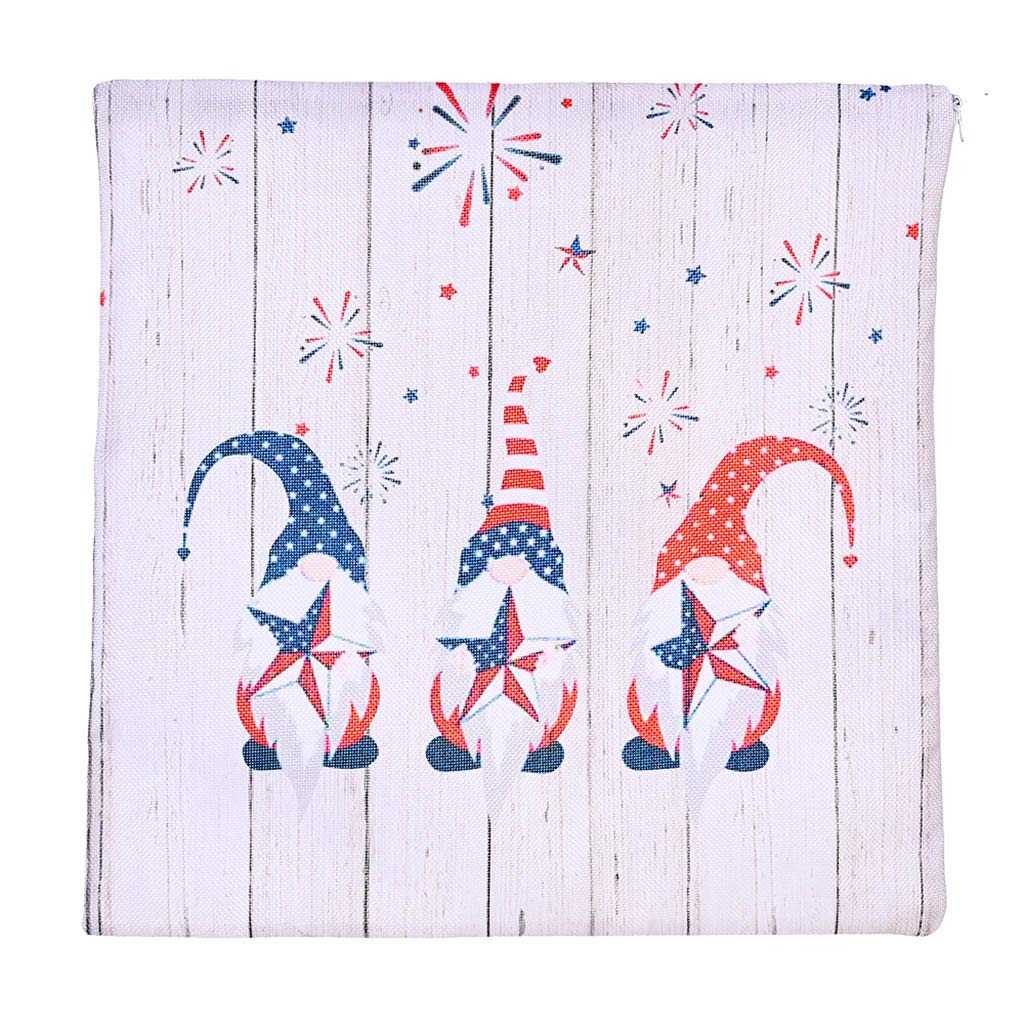Yunestry 4th of July Patriotic Gnome Swedish Tomte Elf Pillow Cover - Independence Day Decor, Christmas Throw Pillow Case for Sofa, Couch, Bedroom & Outdoor Decorations