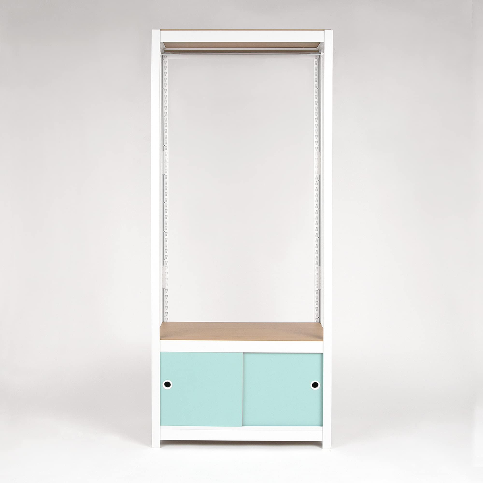 Kepsuul Heavy Duty Adjustable Clothing Rack with Reversible Doors - 32.1
