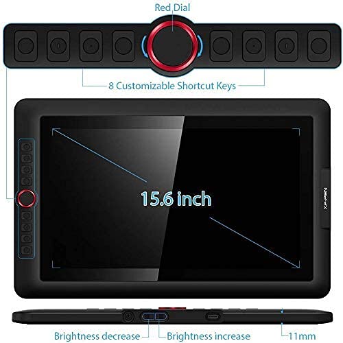 XP-PEN Artist15.6 Pro 15.6 Inch Digital Drawing Tablet with Screen - Graphic Monitor for Digital Art, Animation & Design | Includes AC18 Adjustable Metal Stand | Perfect for Artists, Illustrators & Designers Working from Home or Studio