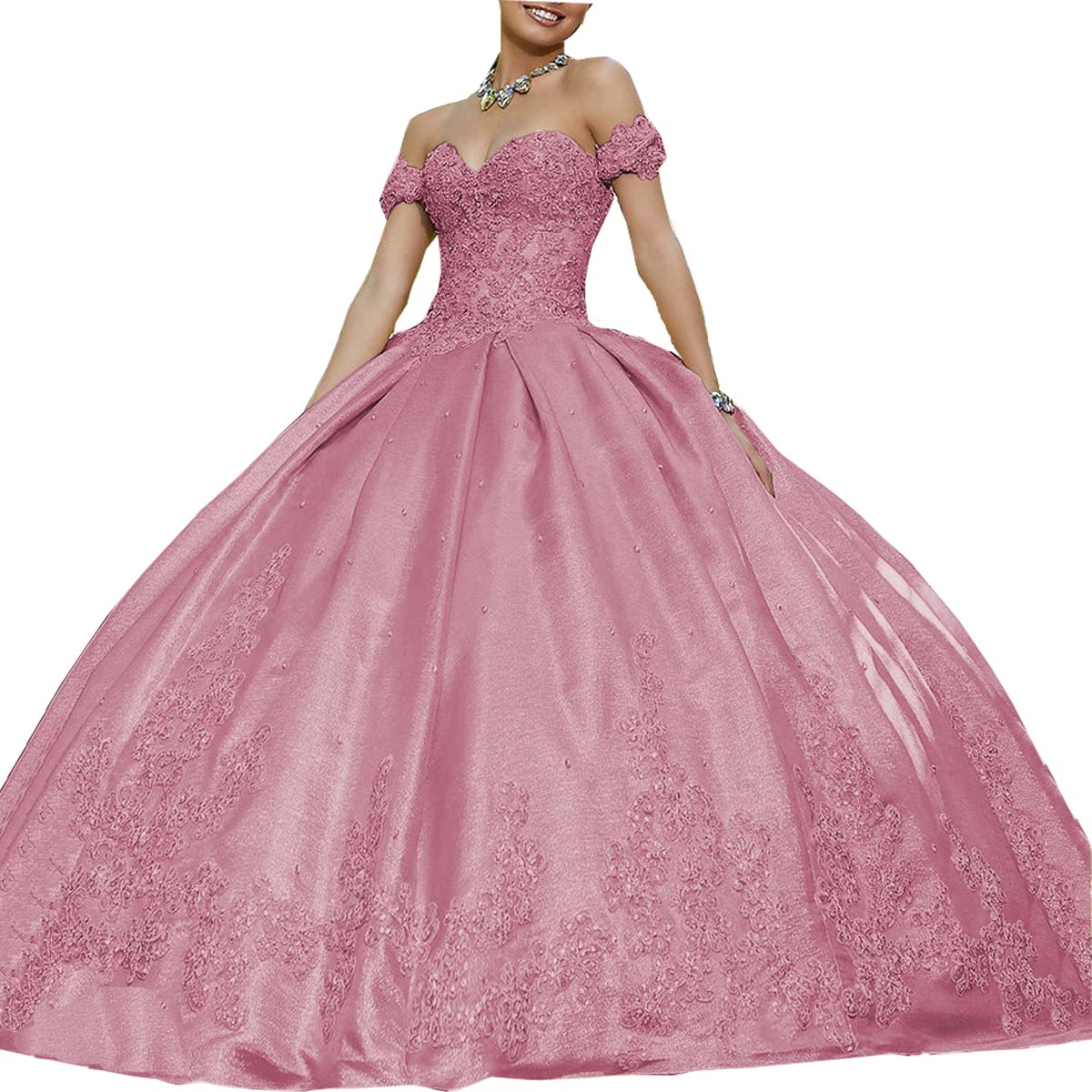 Xuqikai Sweet Beaded Applique Plus Size Teen Homecoming Dress - Elegant Prom Dress for Girls, Perfect for Parties, Dances & Special Occasions