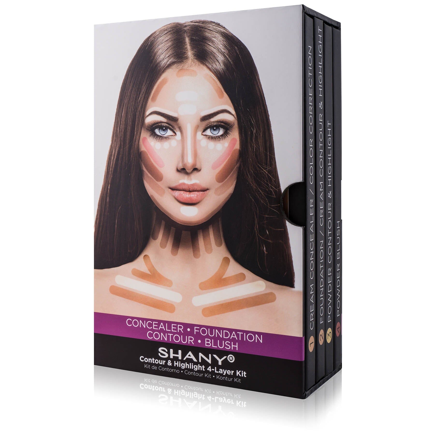 4 Layer Contour & Highlight Makeup Kit - Professional Face Sculpting Palette for Cheekbones, Nose & Jawline | Perfect for Bridal, Party & Everyday Glam Makeup Looks
