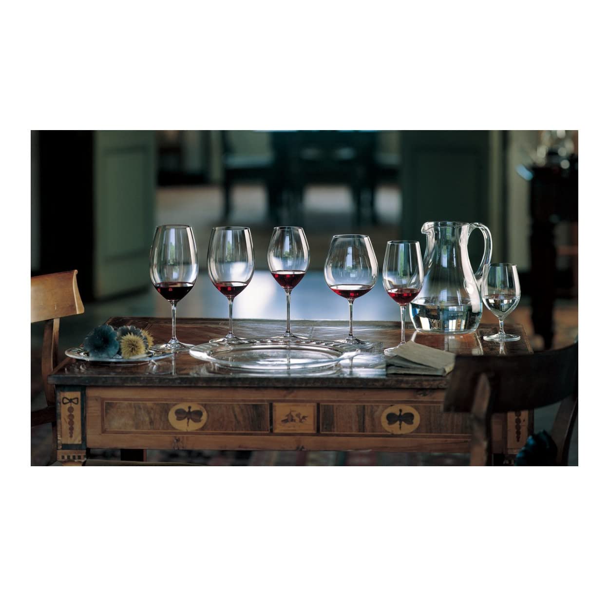 Premium Riedel Vinum Bordeaux Grand Cru Wine Glasses Set (4-Pack) with Polishing Cloth - Crystal Clear Stemware for Red Wine Tasting, Fine Dining & Elegant Entertaining