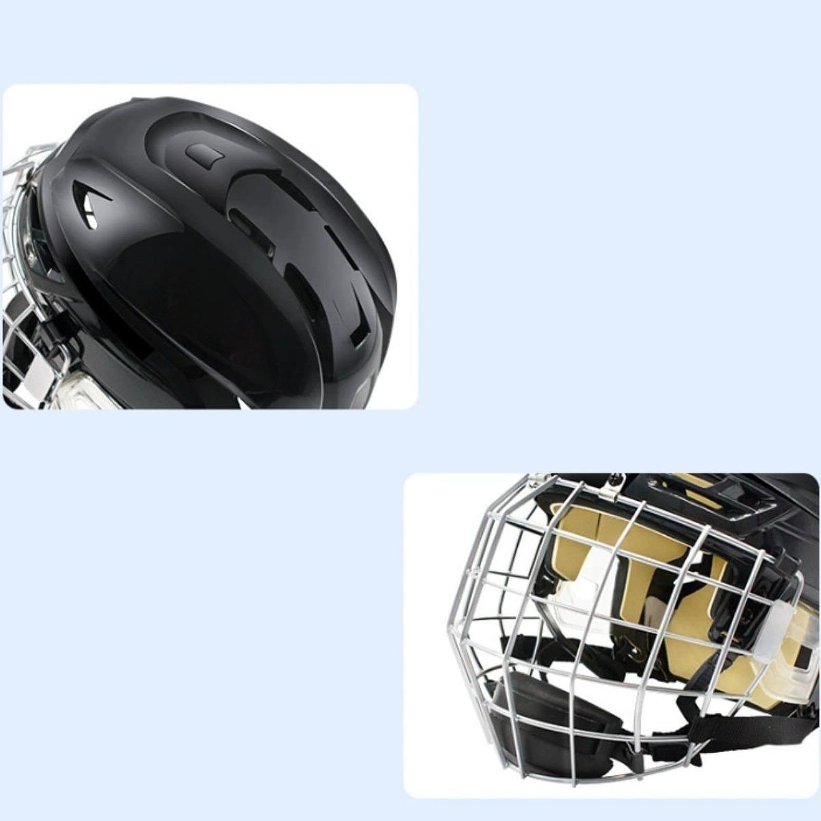 Best Ice Hockey Helmet with Cage - Breathable & Sturdy Head Protection for Practice & Games - Perfect for Youth & Adult Hockey Players