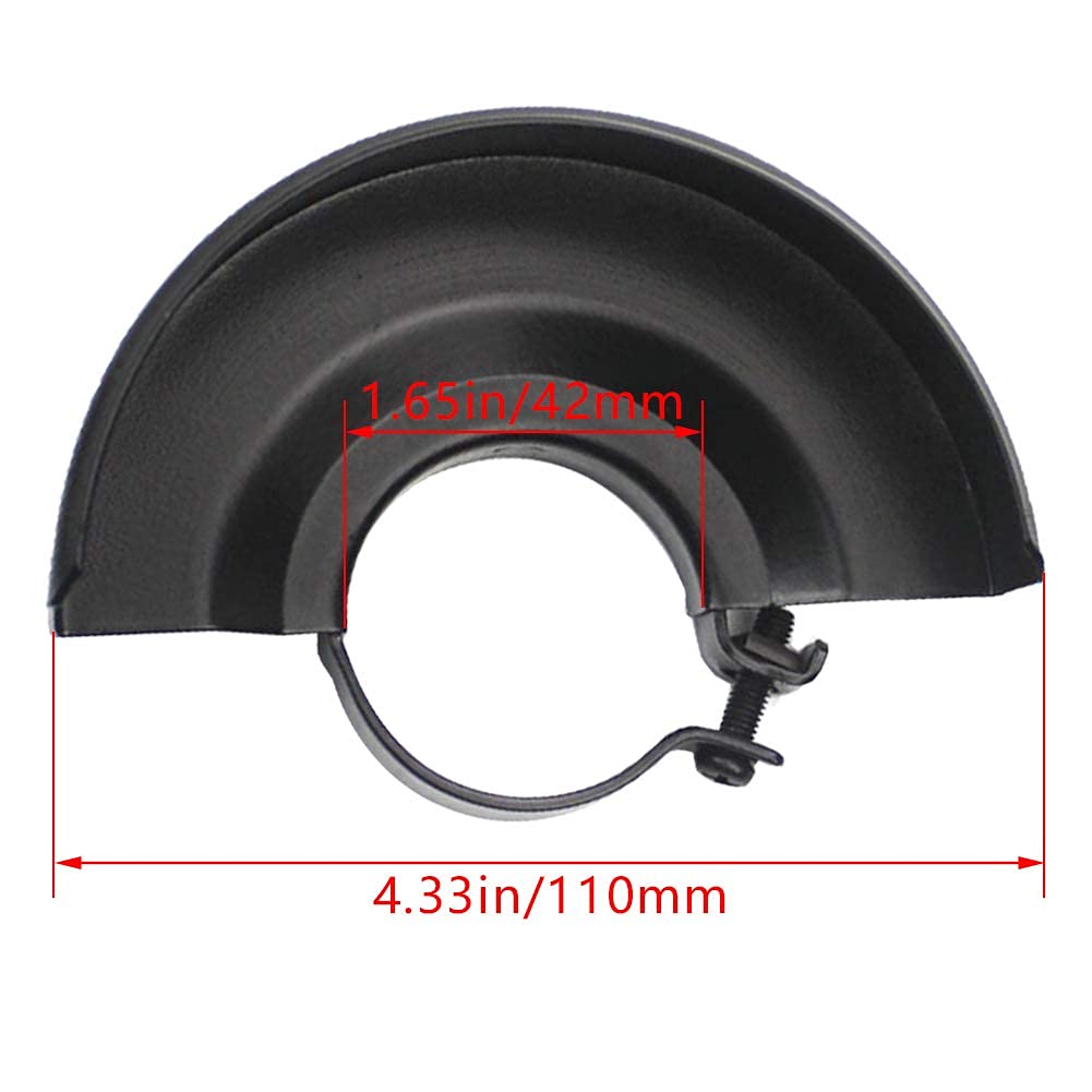 Utoolmart Black Metal Guard Protector Cover & Angle Grinder Flange Lock Nut Set - Heavy Duty Angle Wrench, Handle & Sanding Discs for Electric Angle Grinders - Perfect for Metalworking, Wood Cutting & DIY Projects
